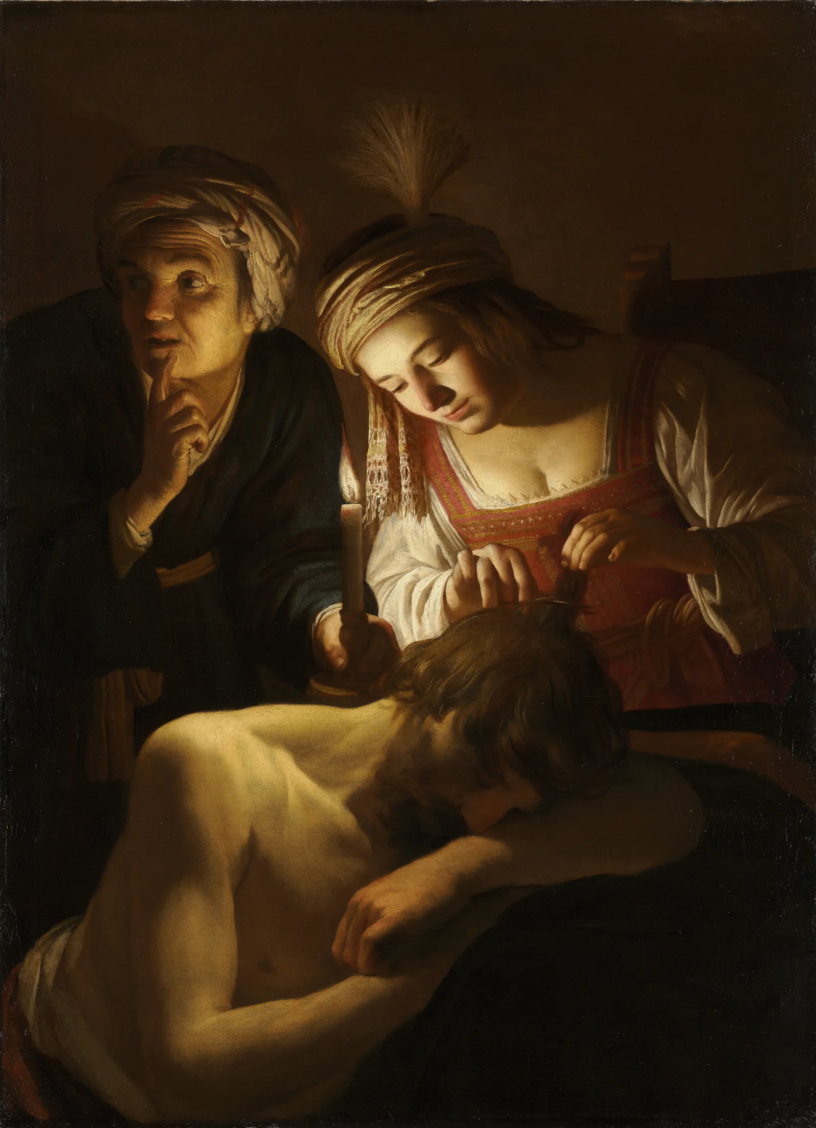 Samson And Delilah 2 Wall Art by Gerard van Honthorst - Canvas Print