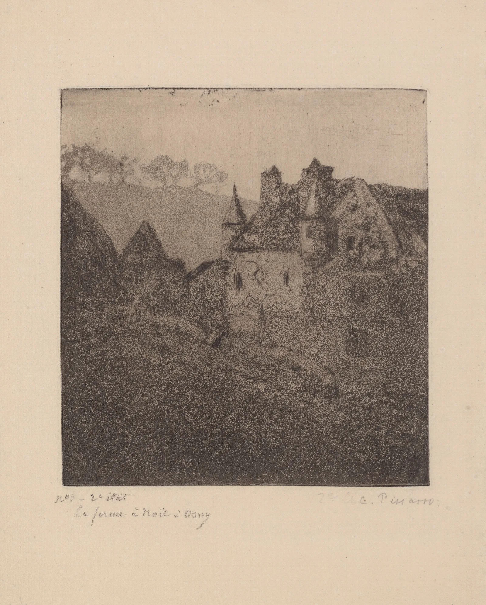 La Ferme A Noel Osny Wall Art by Camille Pissarro - Canvas Print