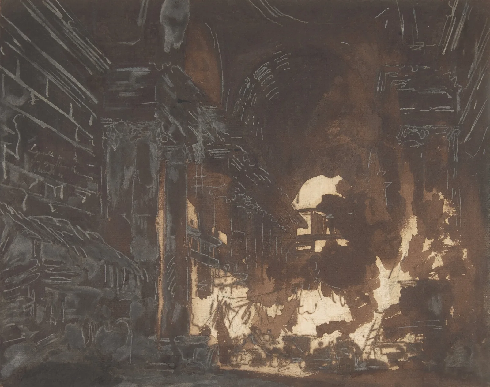Washerwomen In A Ruined Gallery Wall Art by Hubert Robert - Canvas Print