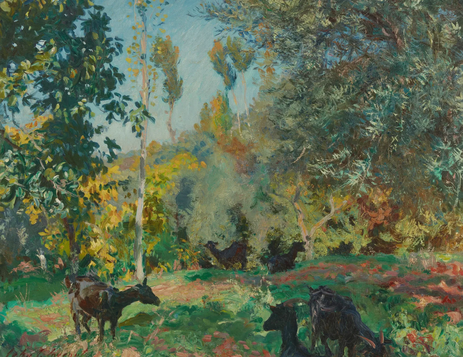 Landscape With Goats Wall Art by John Singer Sargent - Canvas Print