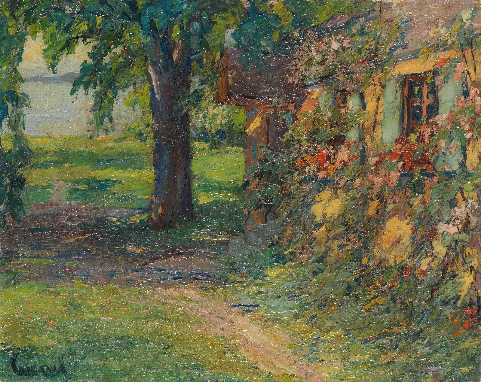 The Artists House On Lake Starnberg Wall Art by Edward Cucuel - Canvas Print