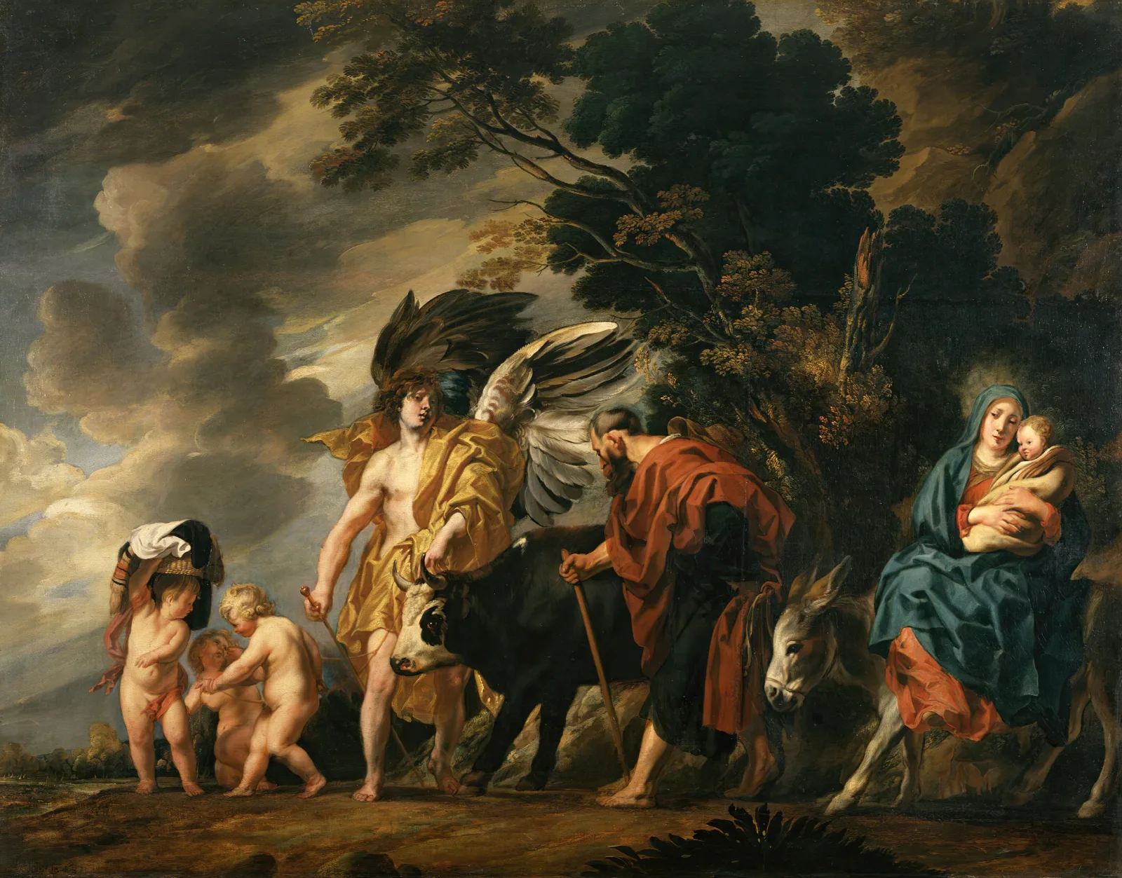 Flight Of The Holy Family Into Egypt Wall Art by Jacob Jordaens - Canvas Print