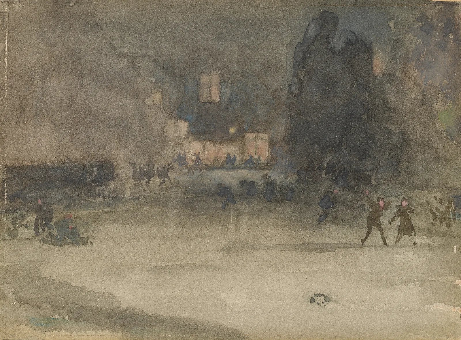 Nocturne Amsterdam In Winter Wall Art by James Abbott McNeill Whistler - Canvas Print