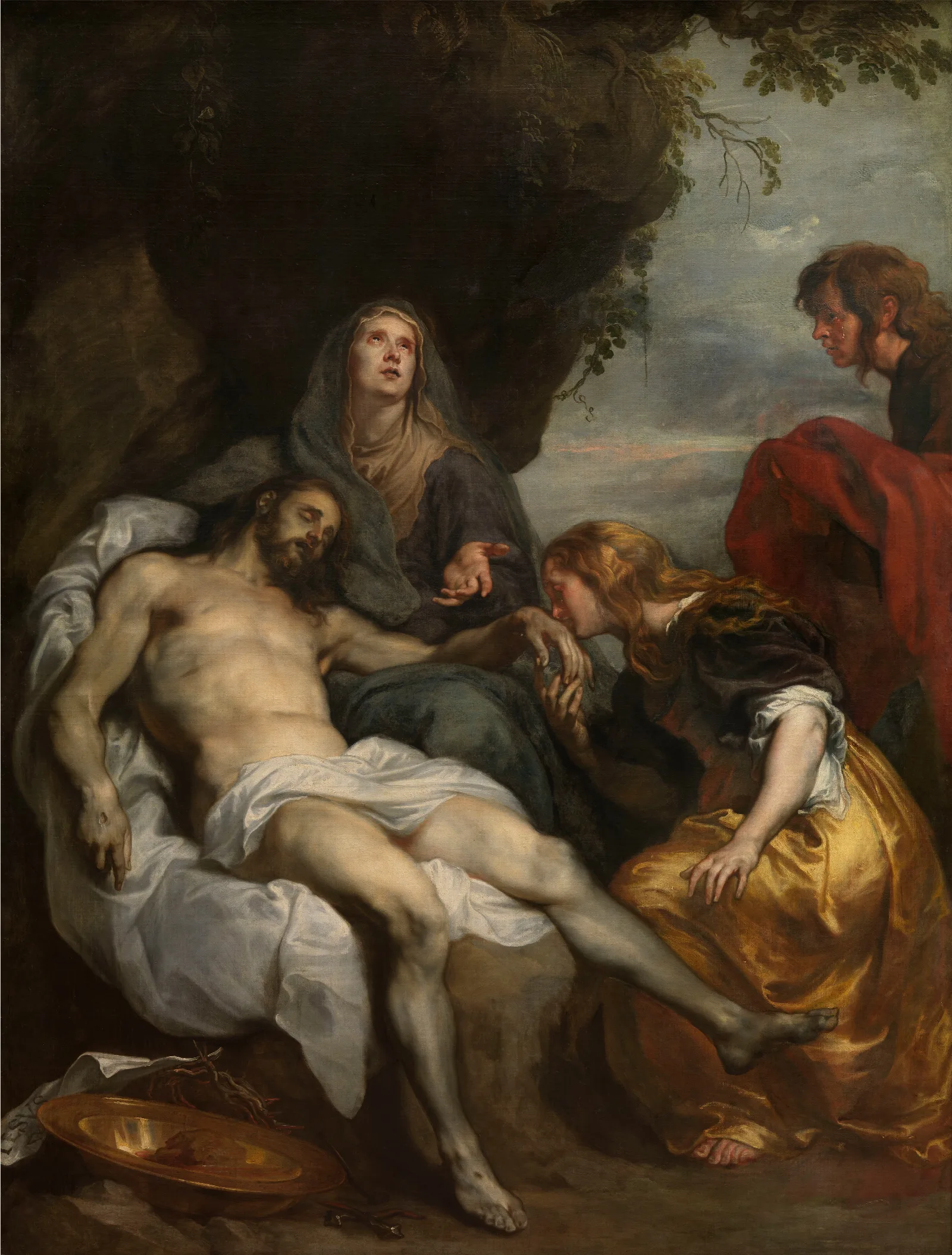 The Lamentation Over The Dead Christ 6 Wall Art by Anthony van Dyck - Canvas Print