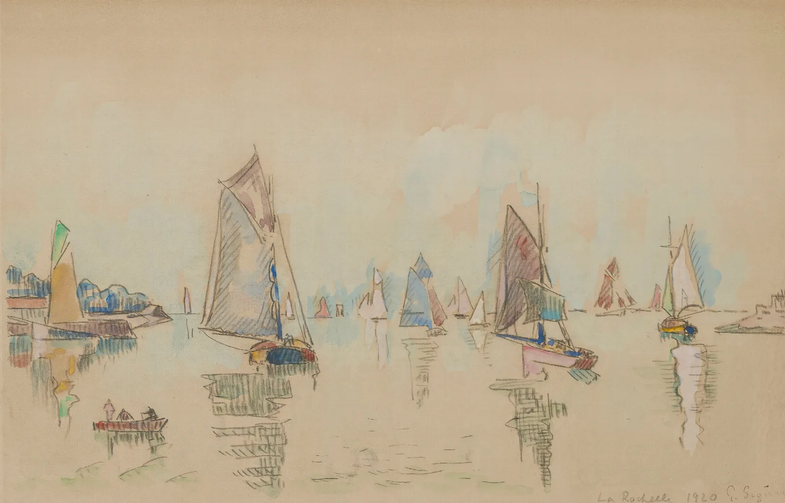 La Rochelle Wall Art by Paul Signac - Canvas Print