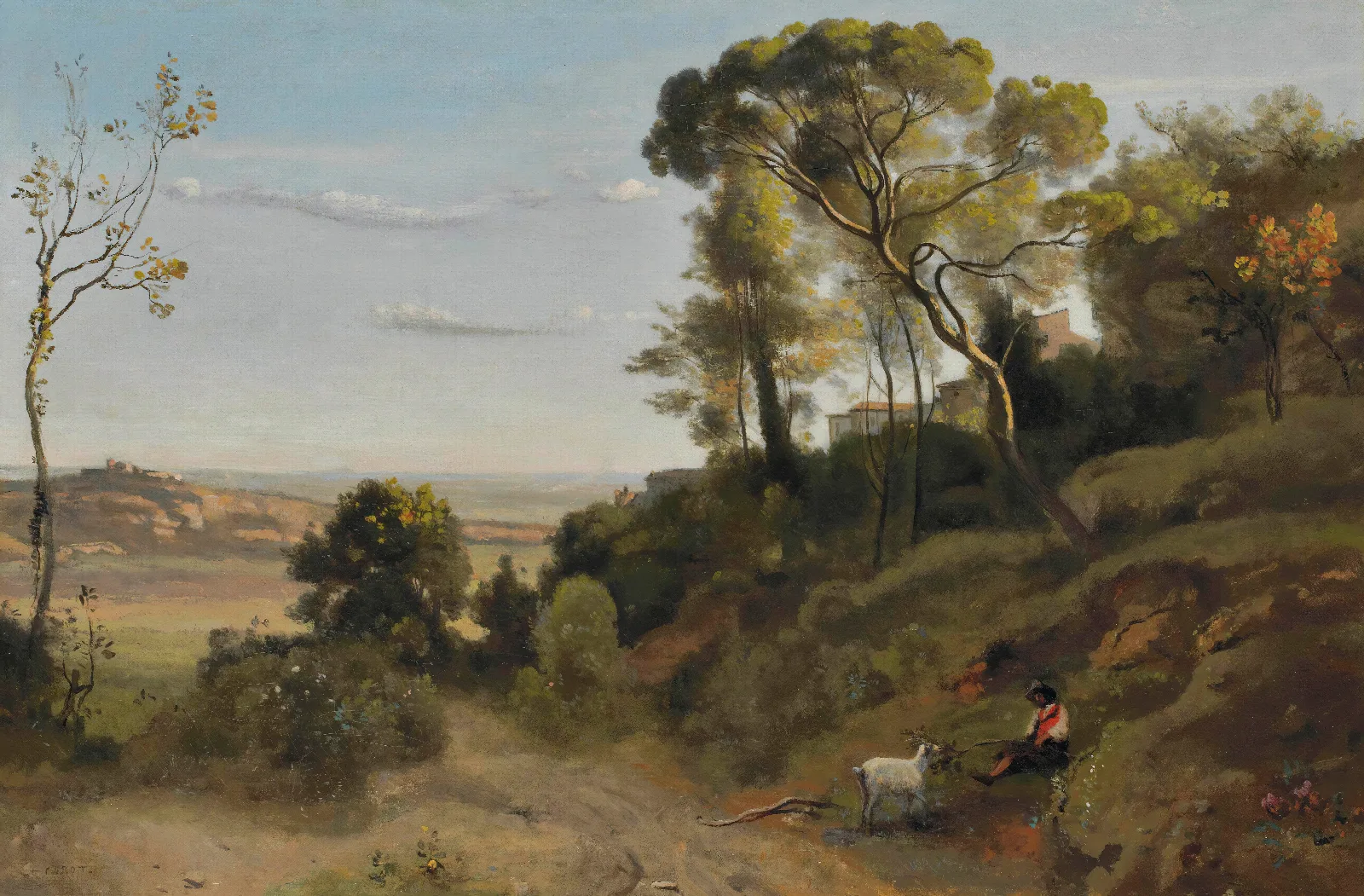 Campagne De Naples Wall Art by Jean-Baptiste-Camille Corot - Canvas Print