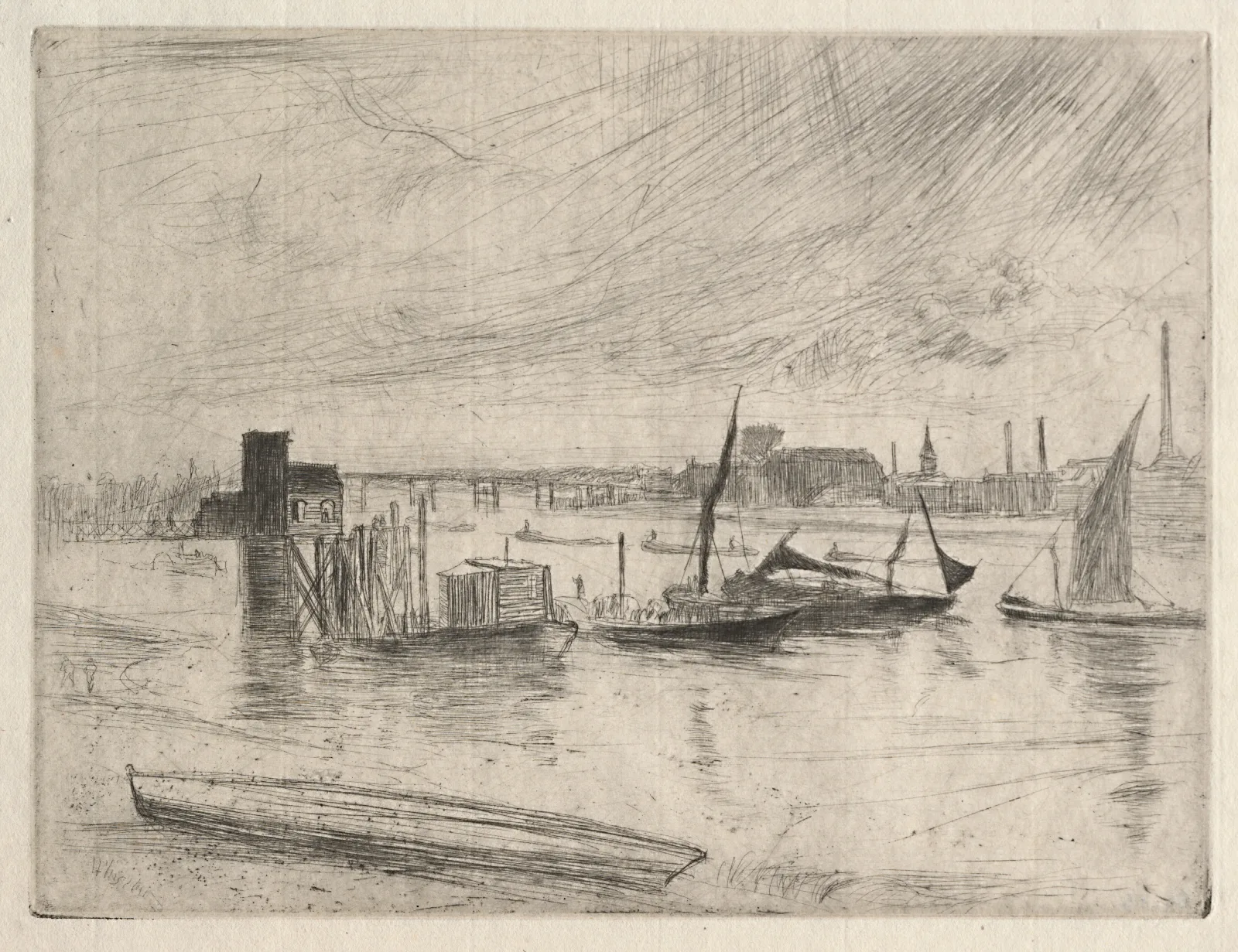 Early Morning Battersea Wall Art by James Abbott McNeill Whistler - Canvas Print