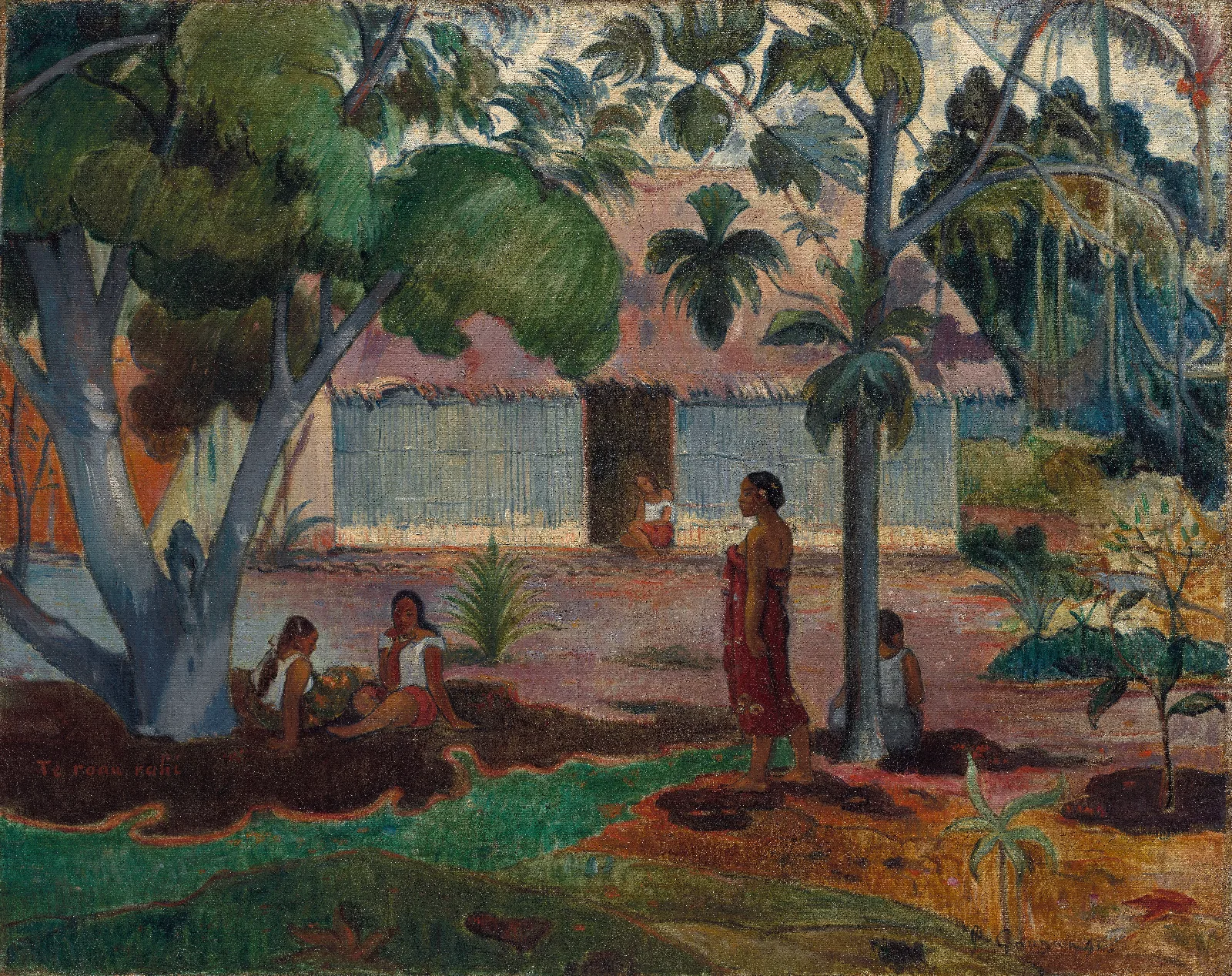 The Large Tree Wall Art by Paul Gauguin - Canvas Print
