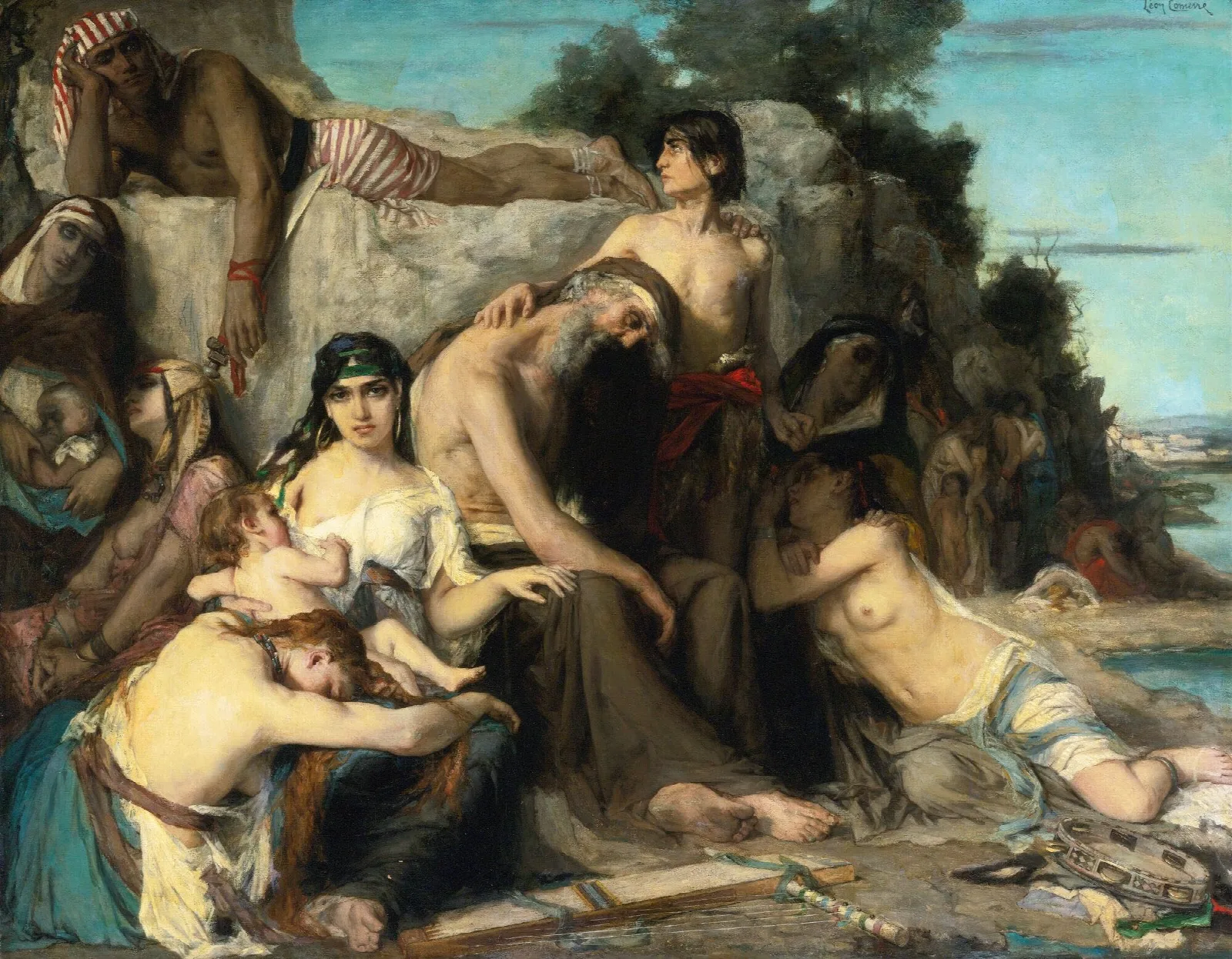 The Captivity Of The Jews In Babylon Wall Art by Léon François Comerre - Canvas Print