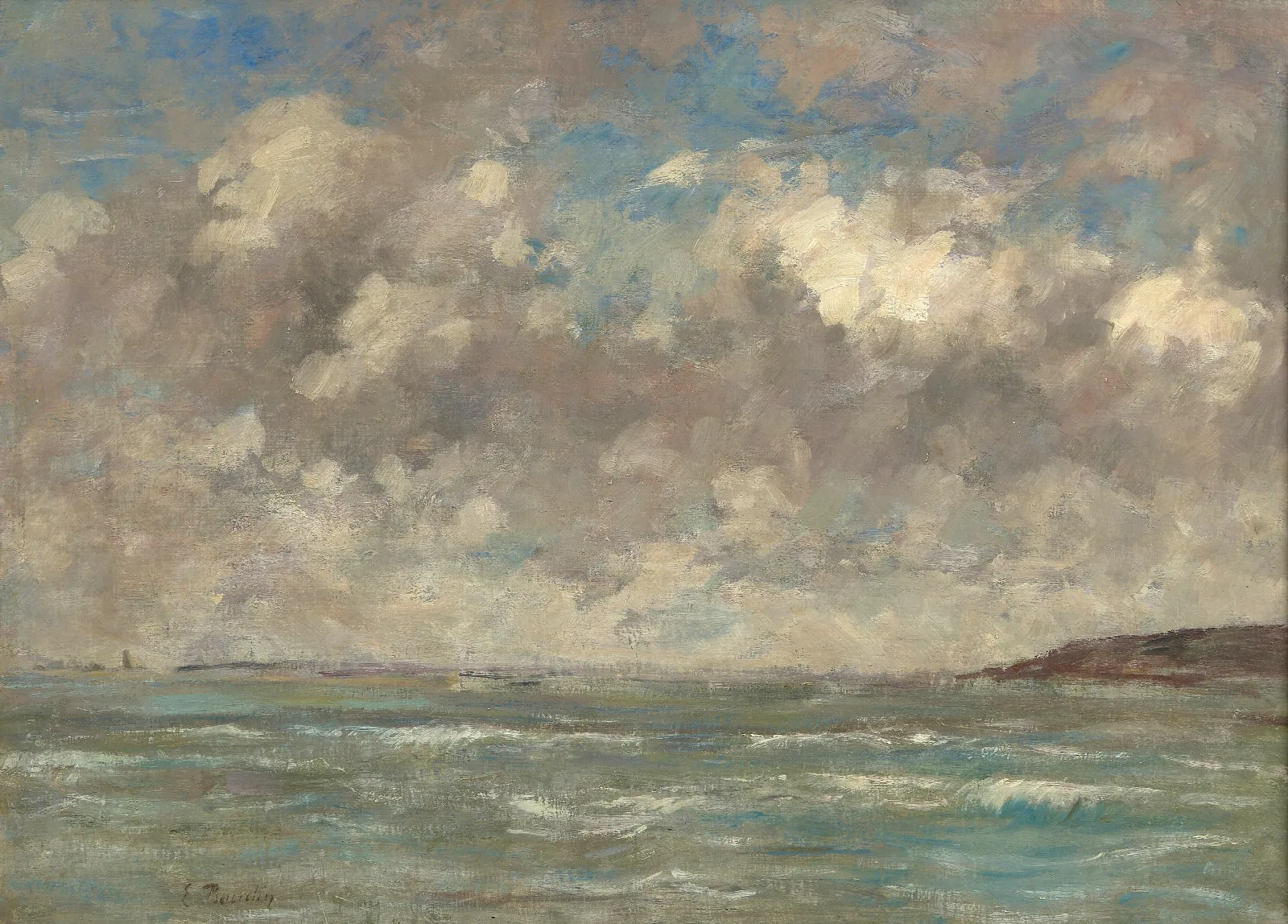 Le Havre Ciel Sur Lestuaire Wall Art by Eugène Boudin - Canvas Print