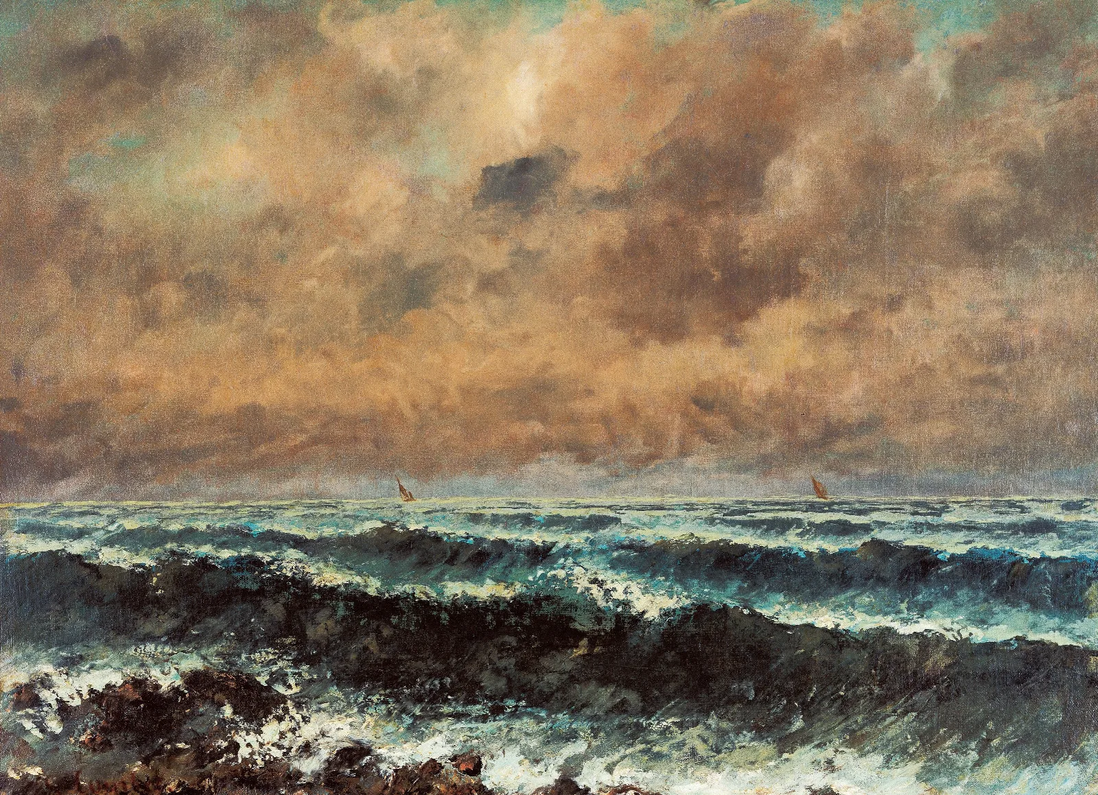 Autumn Sea Wall Art by Gustave Courbet - Canvas Print