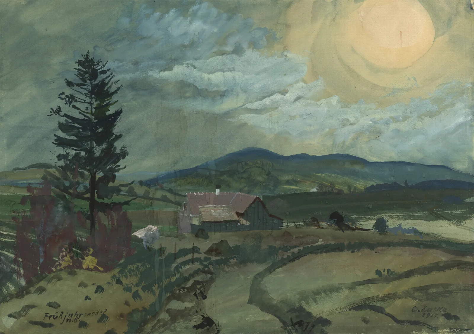 Fruhjahrsnebel In Niederosterreich Wall Art by Oskar Laske - Canvas Print