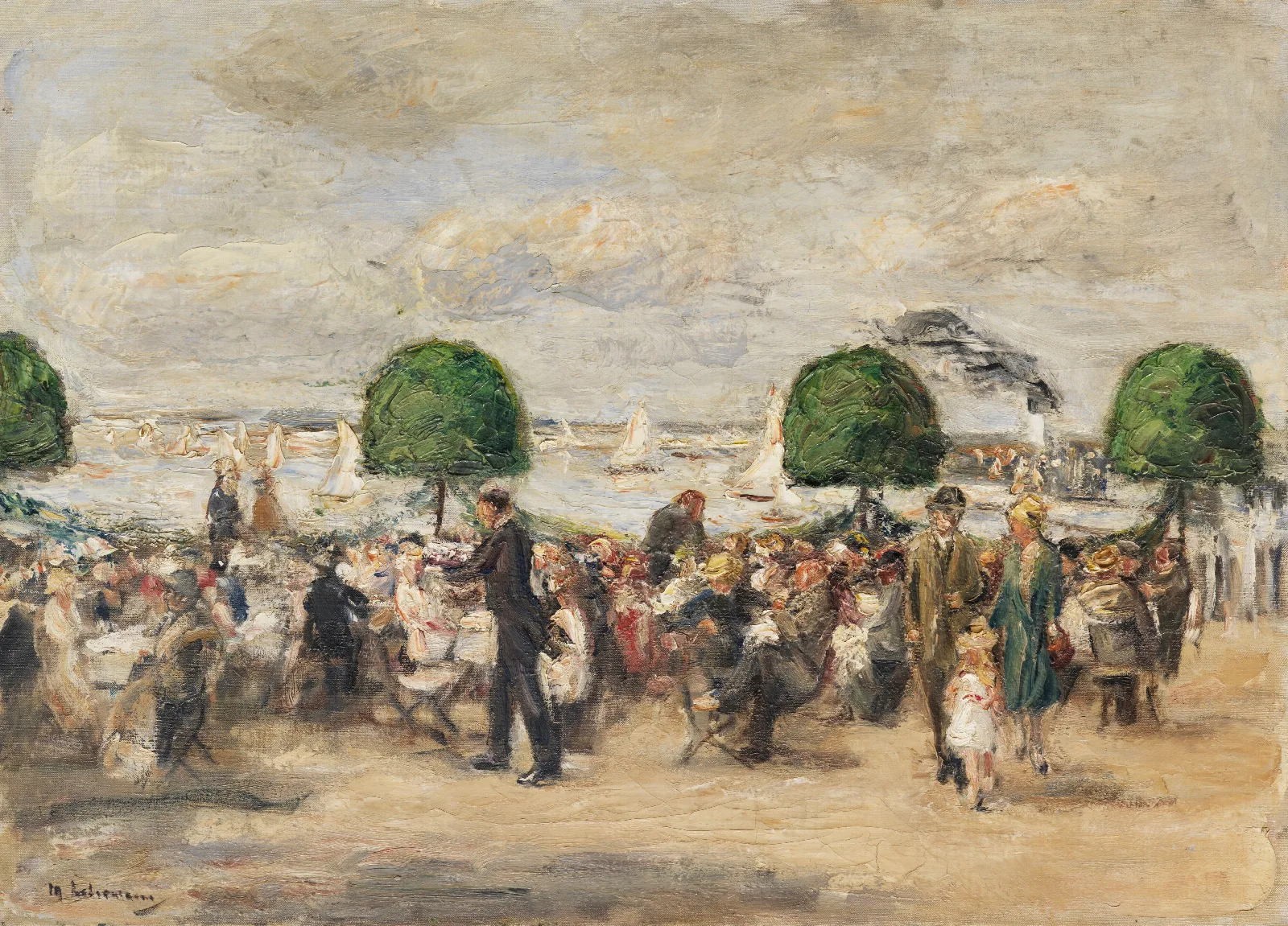 Gartenlokal Am Wannsee Schwedischer Pavillon Wall Art by Max Liebermann - Canvas Print