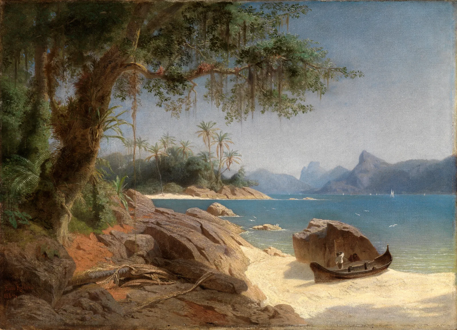 Kustenlandschaft Bei Rio De Janeiro Wall Art by Ferdinand Keller - Canvas Print