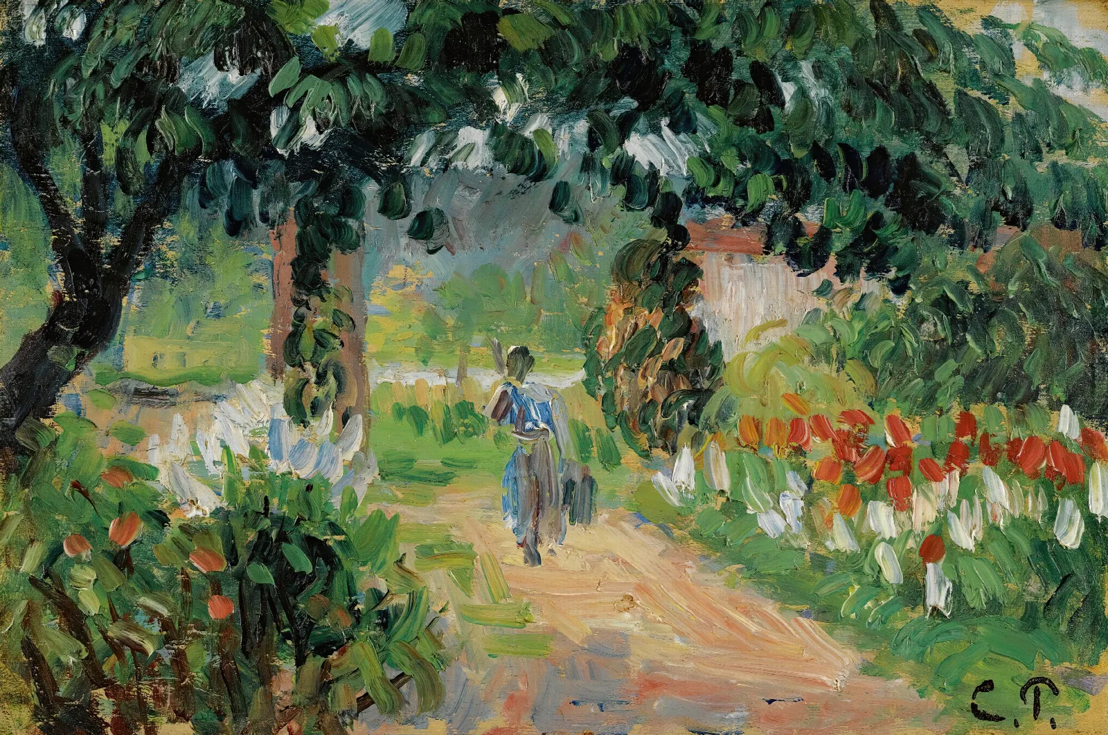 Lallee Du Jardin Deragny Wall Art by Camille Pissarro - Canvas Print