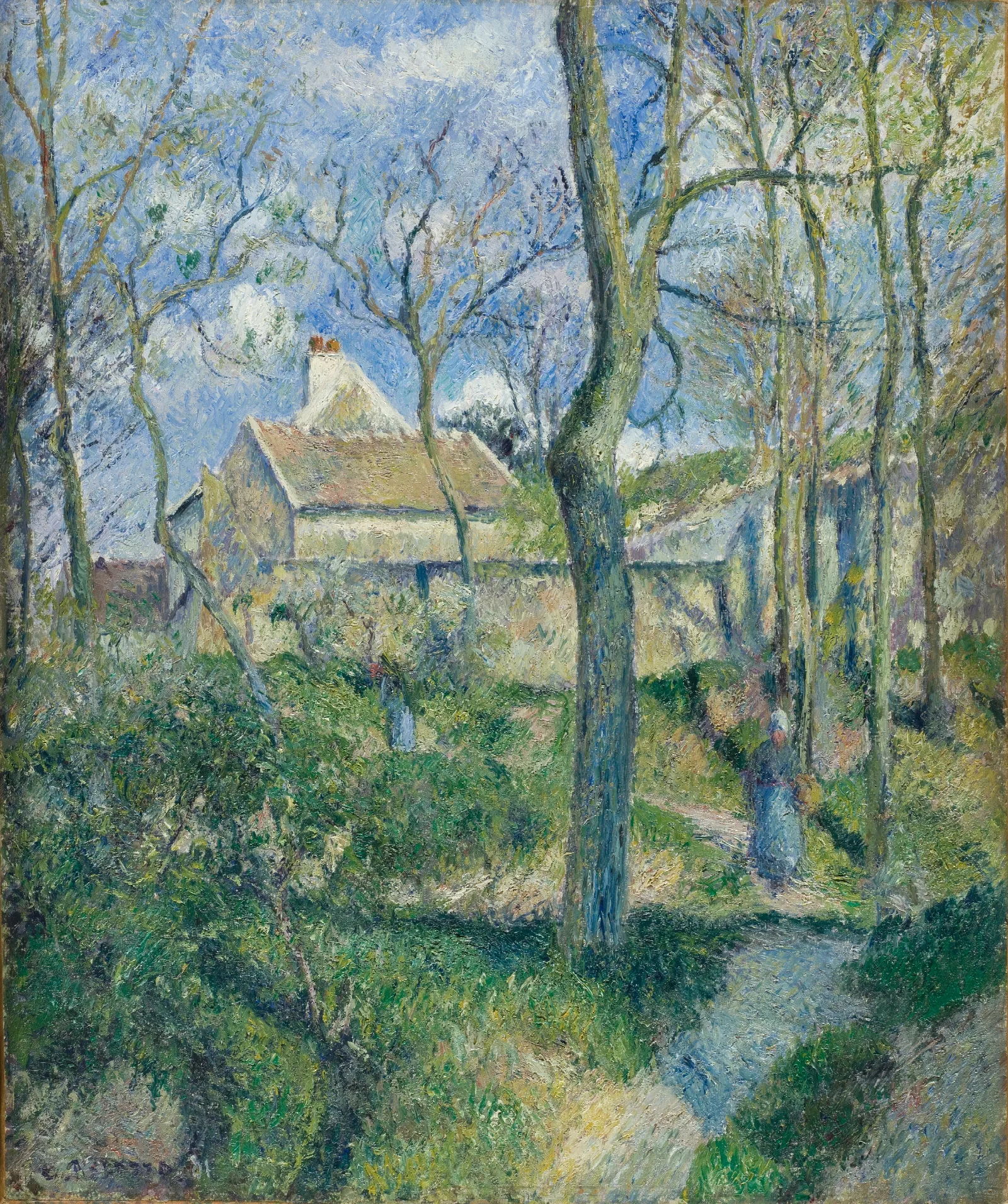 The Path To Les Pouilleux Pontoise Wall Art by Camille Pissarro - Canvas Print