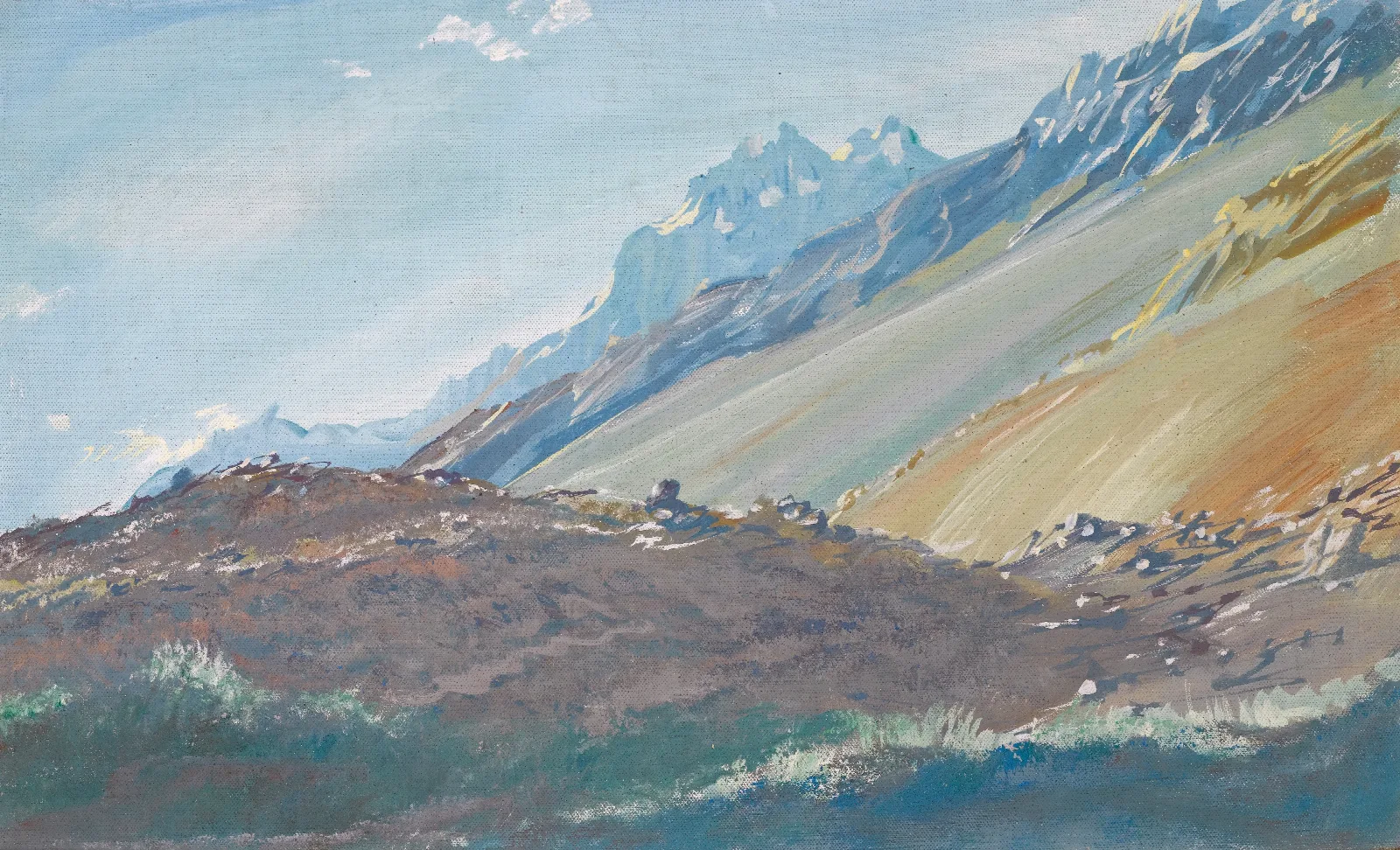 The Foothills Of The Karakoram Mountains Wall Art by Alexandre Jacovleff - Canvas Print