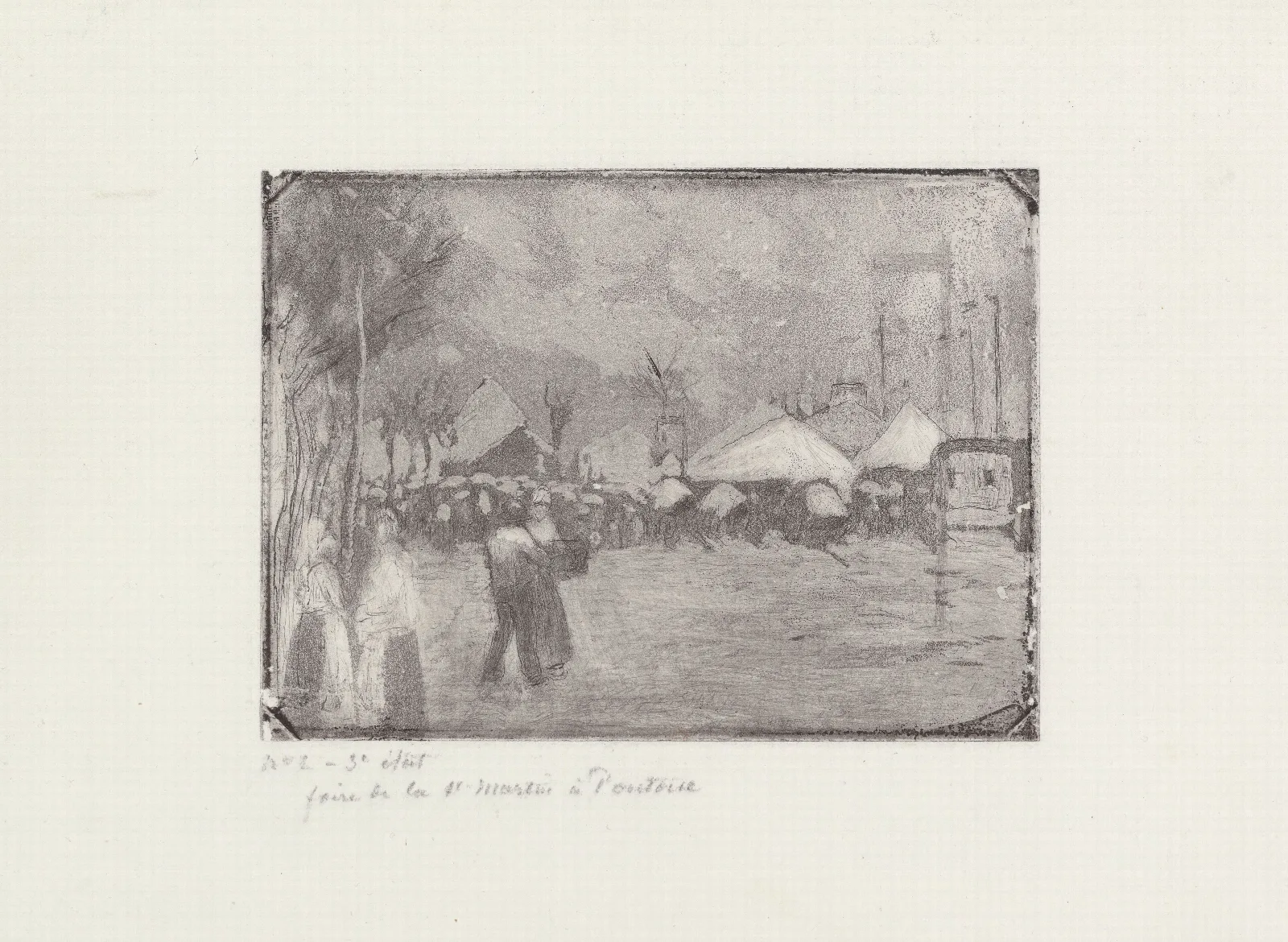 Foire De La Saint Martin A Pontoise Wall Art by Camille Pissarro - Canvas Print