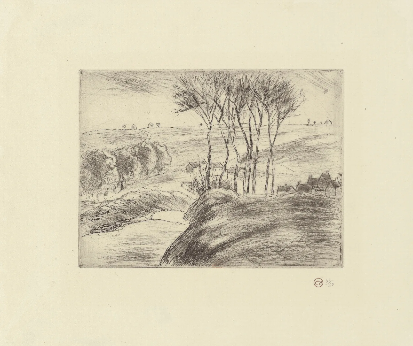 Paysage A Osny Wall Art by Camille Pissarro - Canvas Print