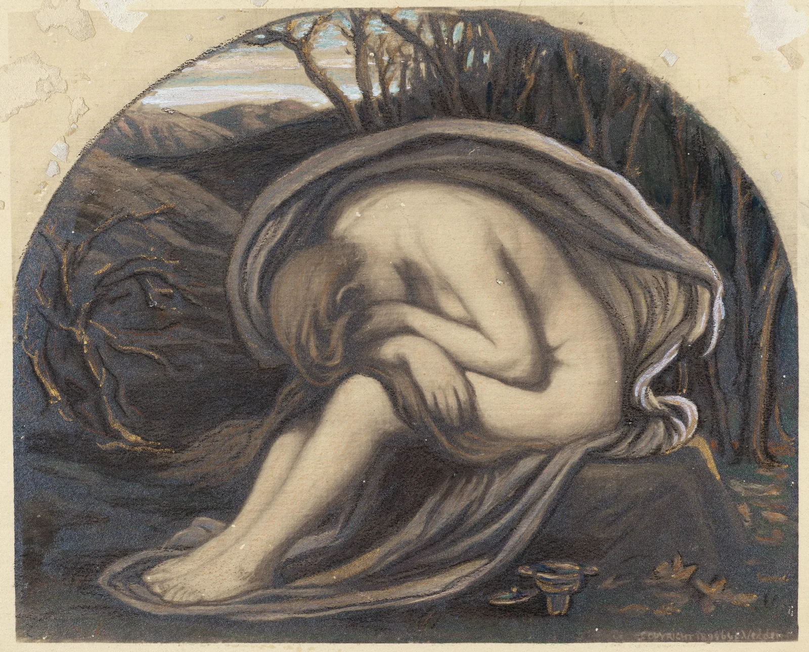 The Magdalene 2 Wall Art by Elihu Vedder - Canvas Print