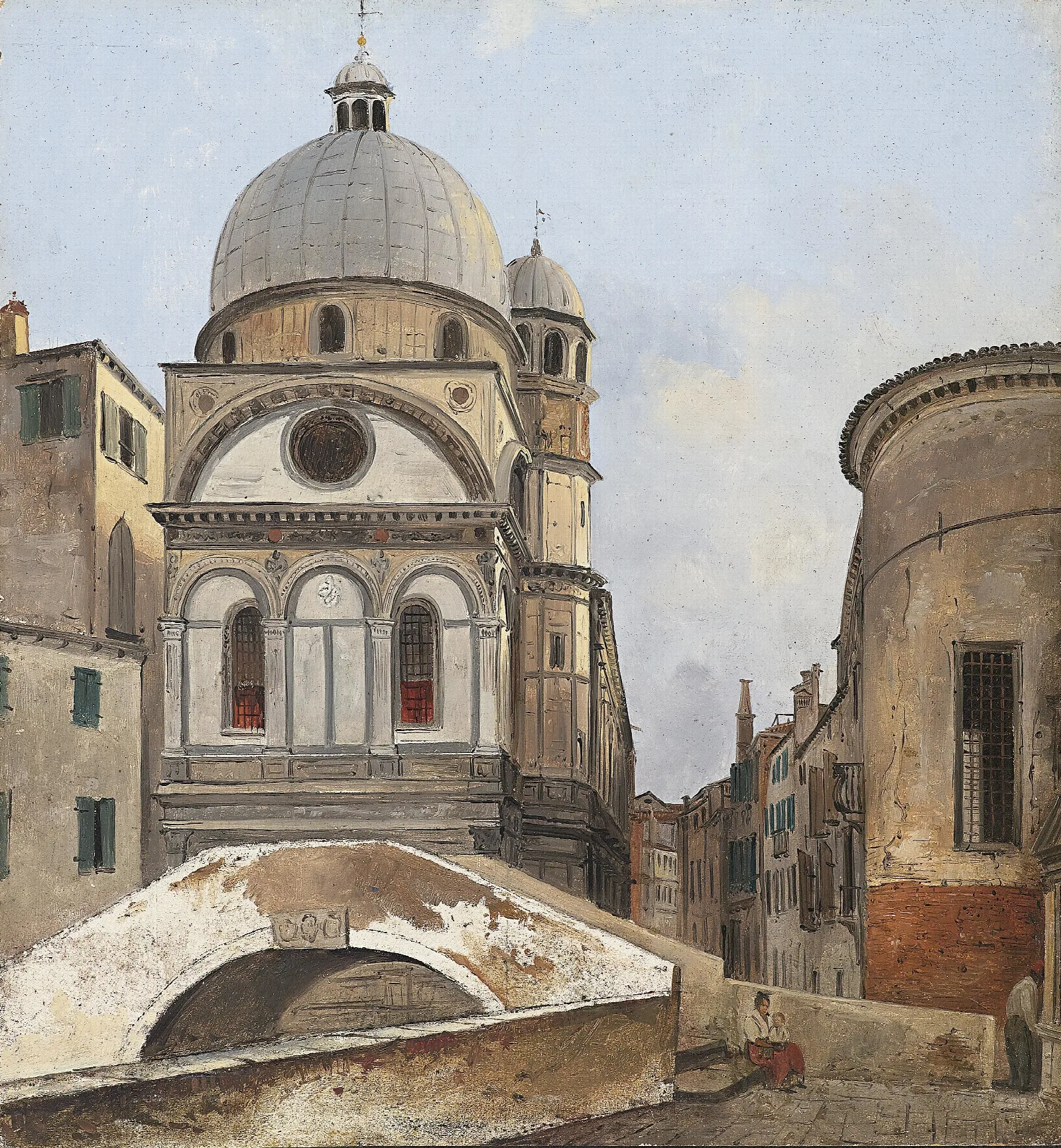 Santa Maria Dei Miracole E Santa Maria Nova Wall Art by Ippolito Caffi - Canvas Print