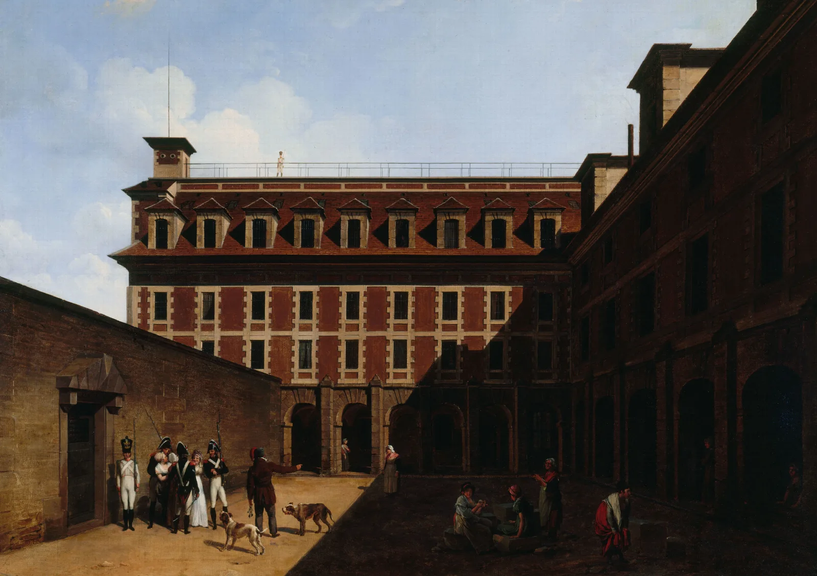 La Prison Des Madelonnettes Rue Des Fontaines Wall Art by Louis-Léopold Boilly - Canvas Print