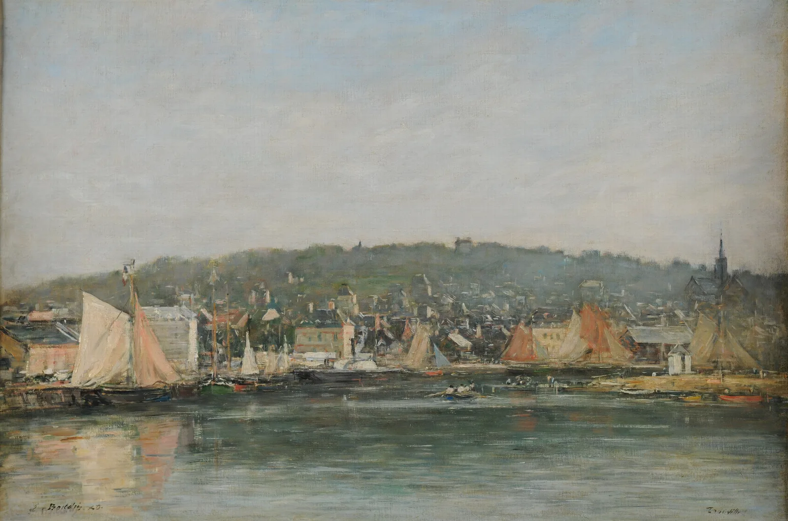 Le Port De Trouville Le Matin Wall Art by Eugène Boudin - Canvas Print