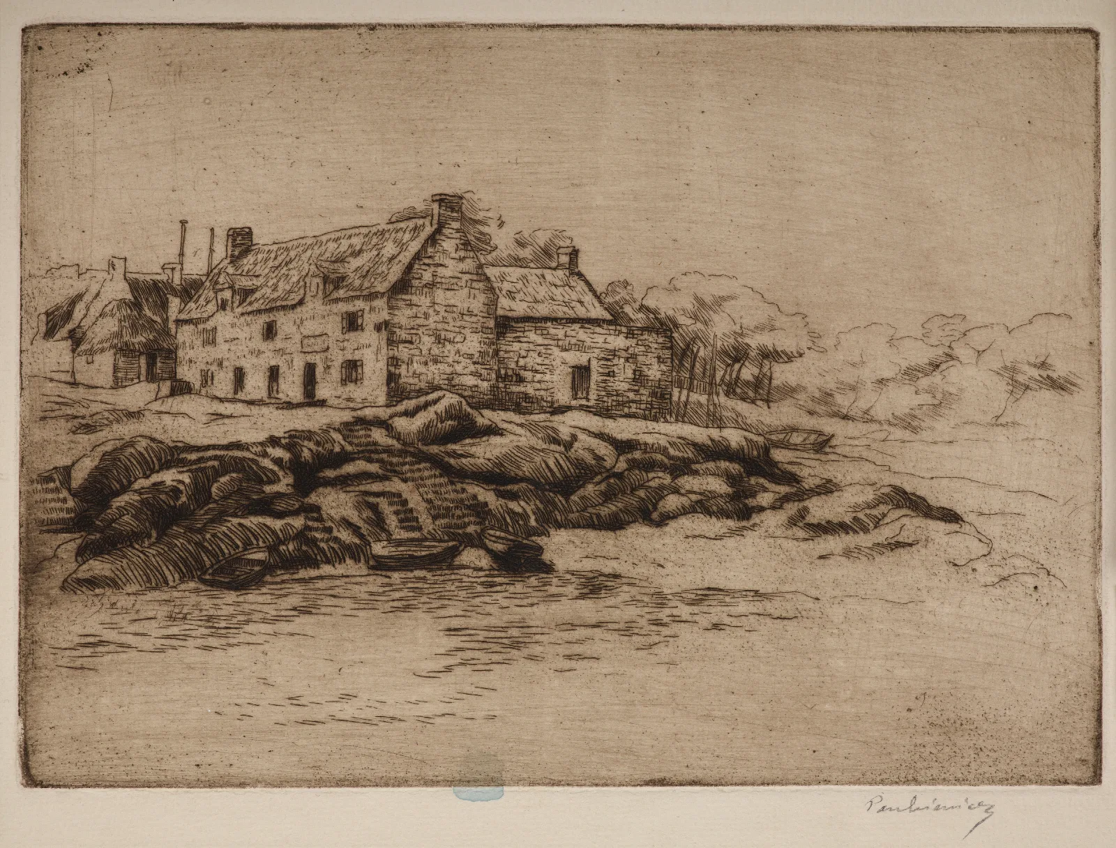 Concarneau Houses On The Coast Wall Art by Józef Pankiewicz - Canvas Print