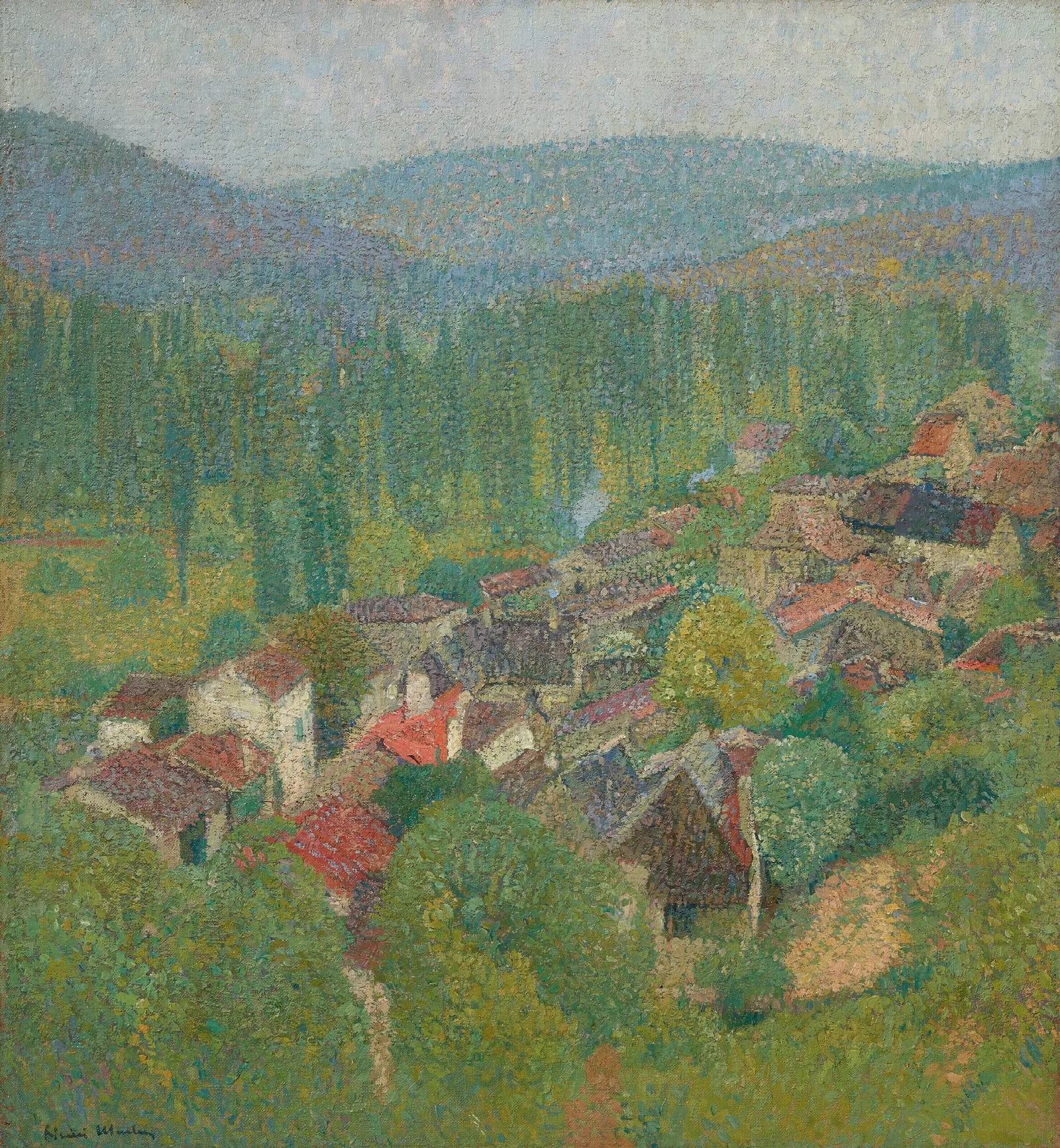 Vue Des Toits De Labastide Du Vert En Ete 2 Wall Art by Henri Martin - Canvas Print