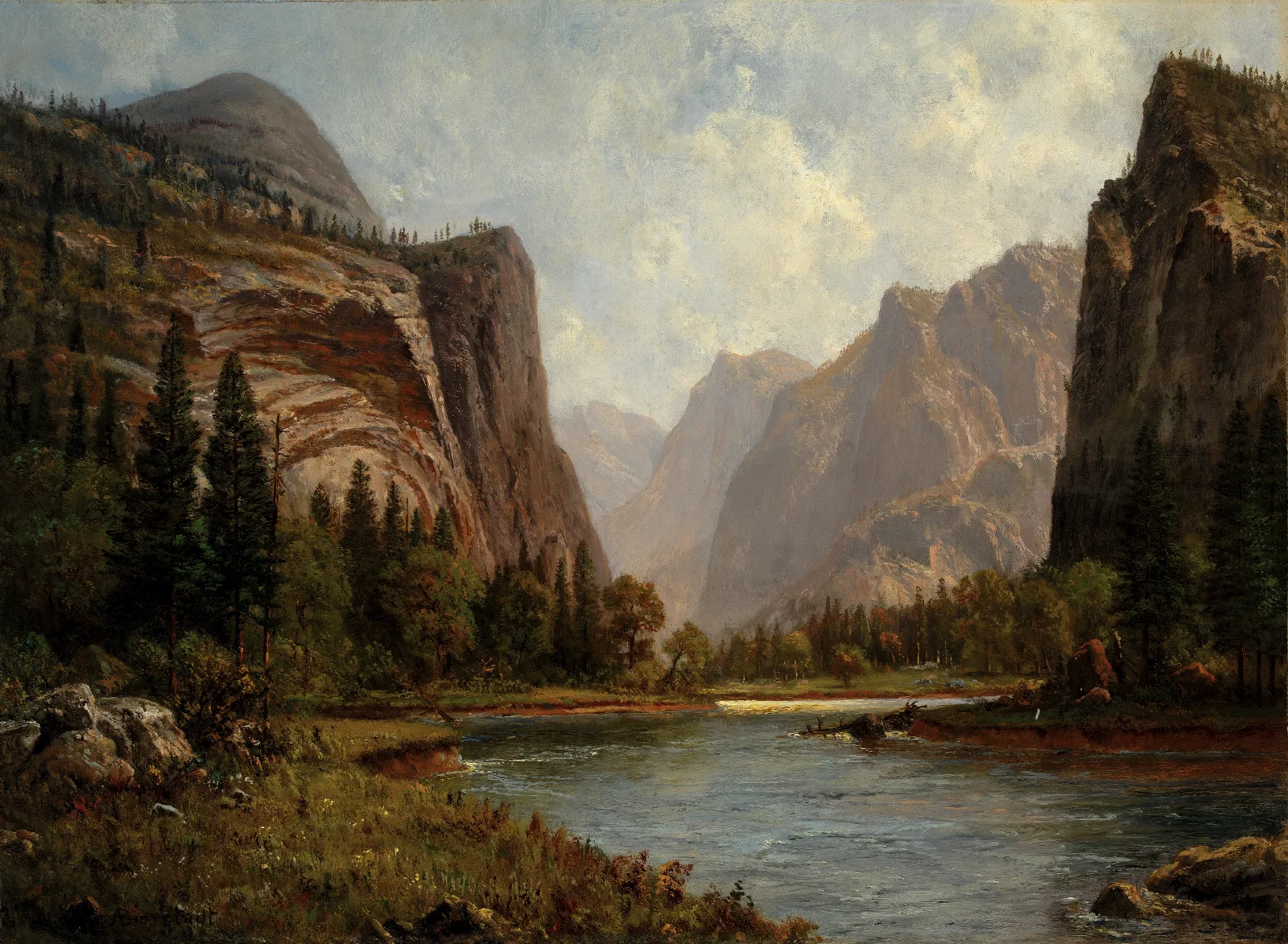 Gates Of The Yosemite Wall Art by Albert Bierstadt - Canvas Print