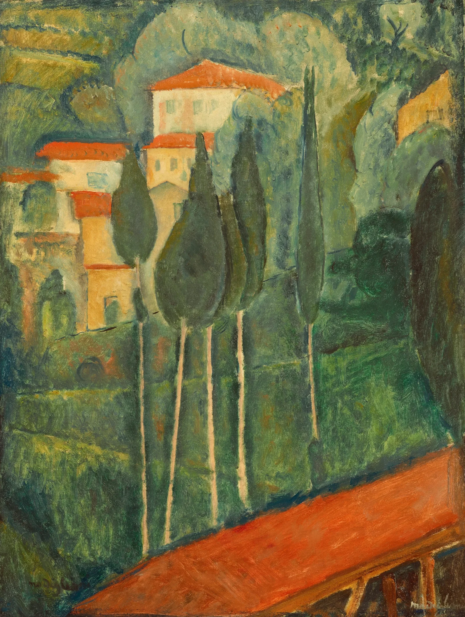 Paysage Dans Le Midi Wall Art by Amedeo Modigliani - Canvas Print