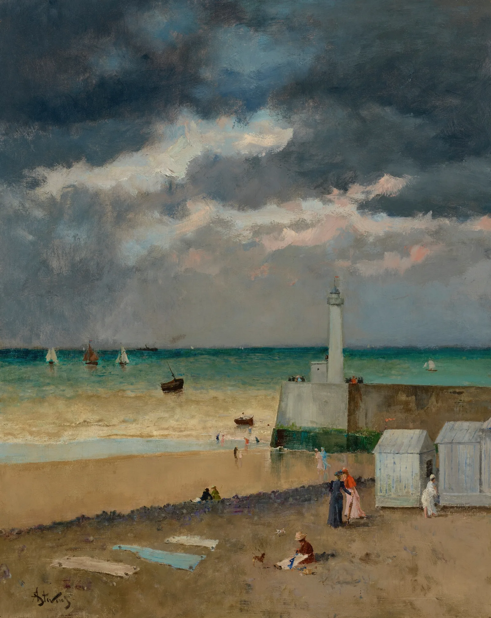 Le Treport 3 Wall Art by Alfred Stevens - Canvas Print