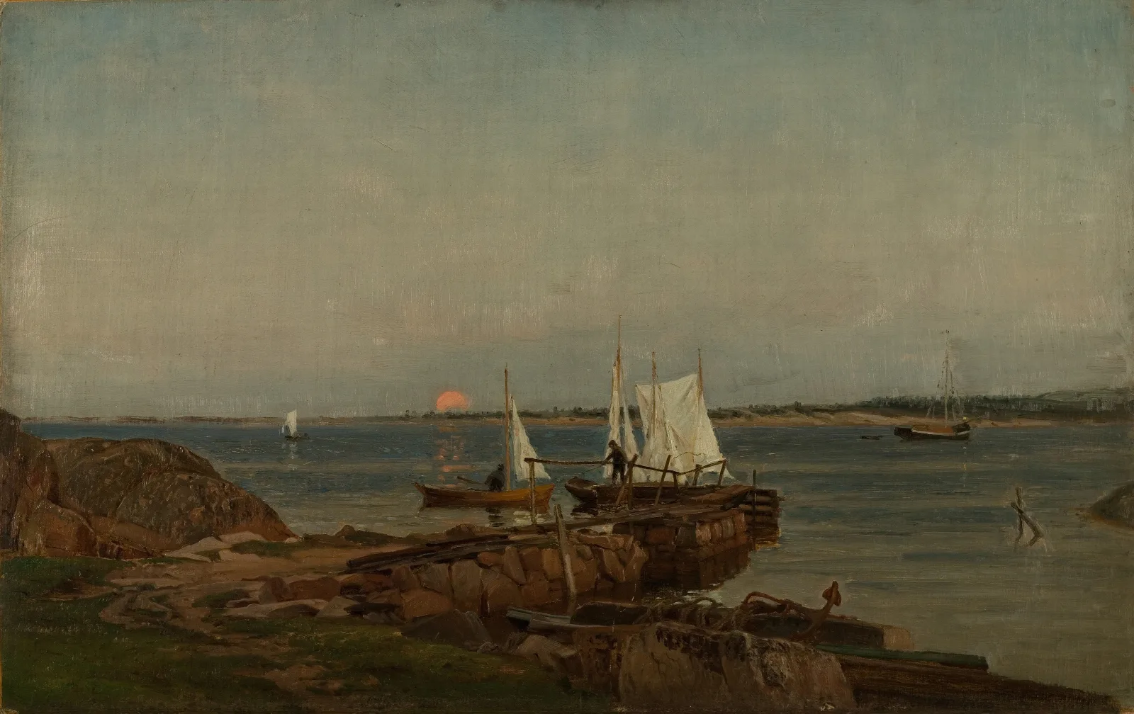 Sommernatt Hvaler Wall Art by Amaldus Nielsen - Canvas Print