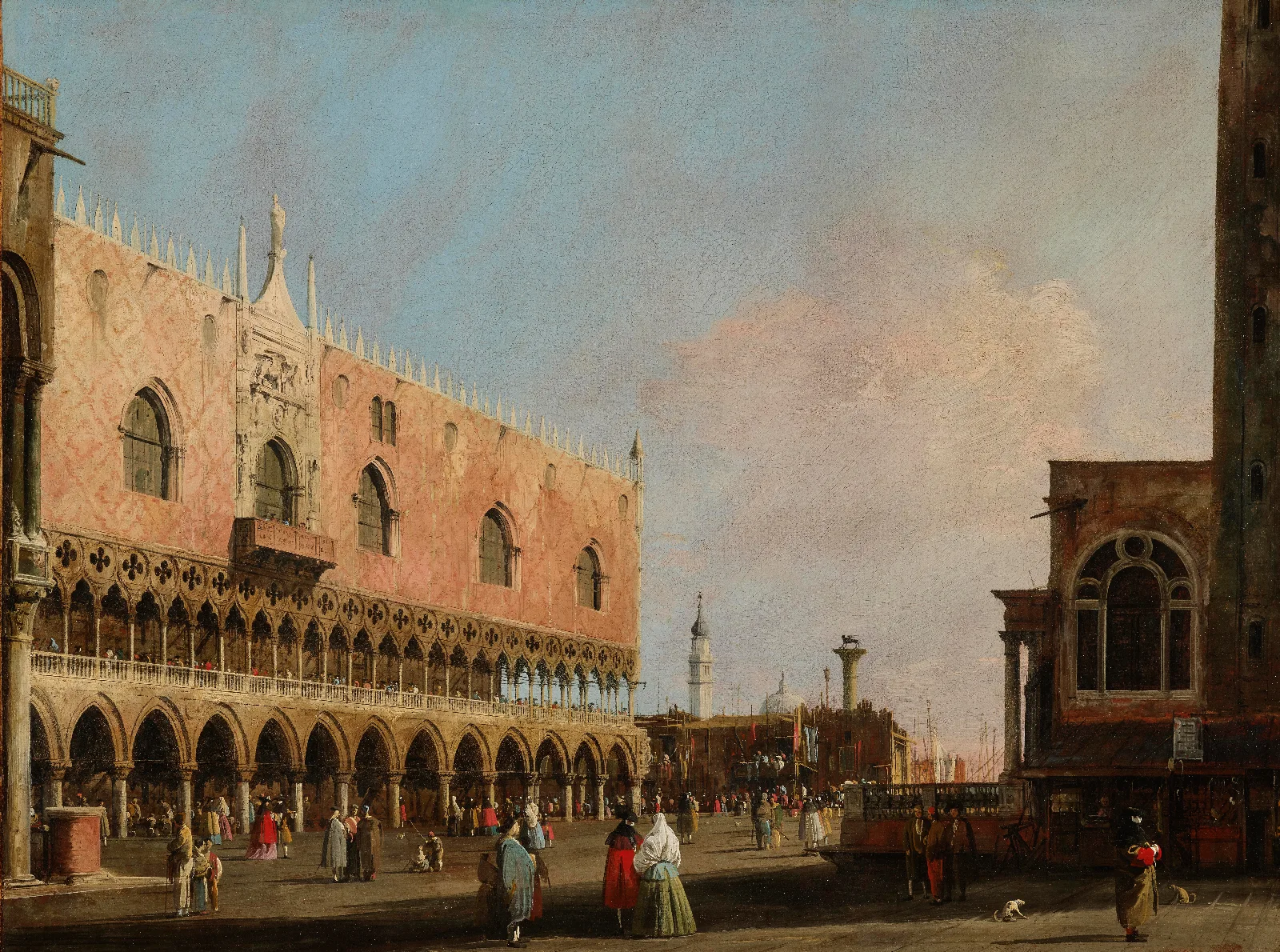 View Of The Piazzetta San Marco Looking South Wall Art by Canaletto - Canvas Print