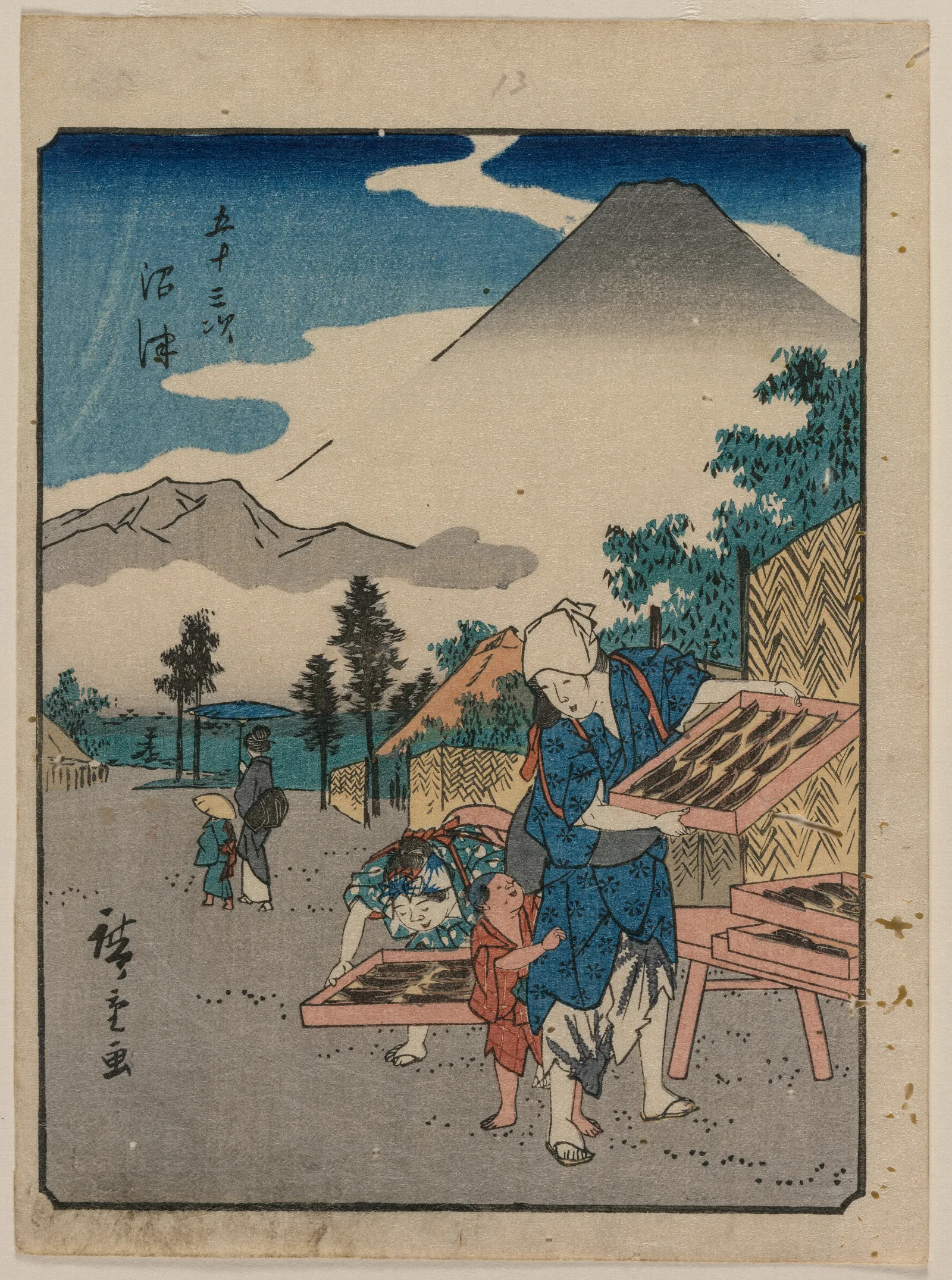 The Fifty Three Stations Of The Tokaido Numazu Wall Art by Utagawa Hiroshige - Canvas Print