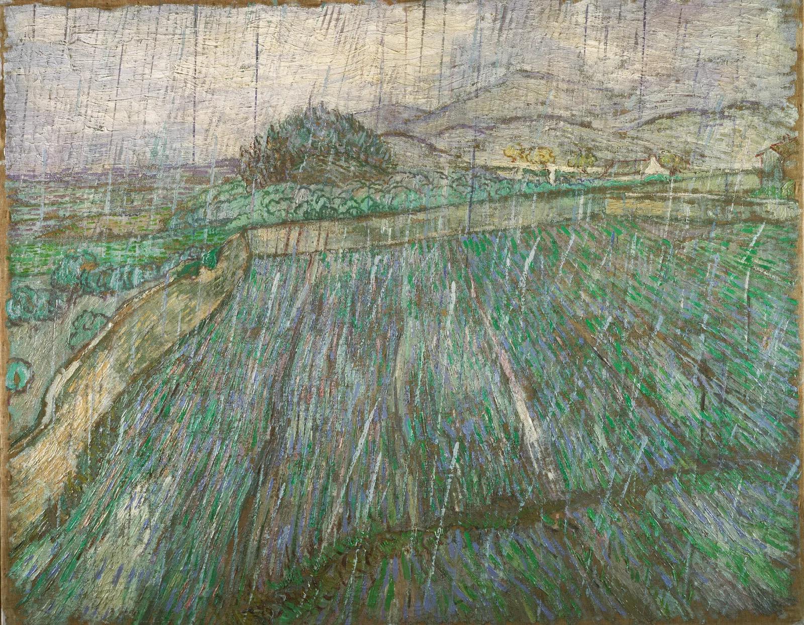 Rain Wall Art by Vincent van Gogh - Canvas Print