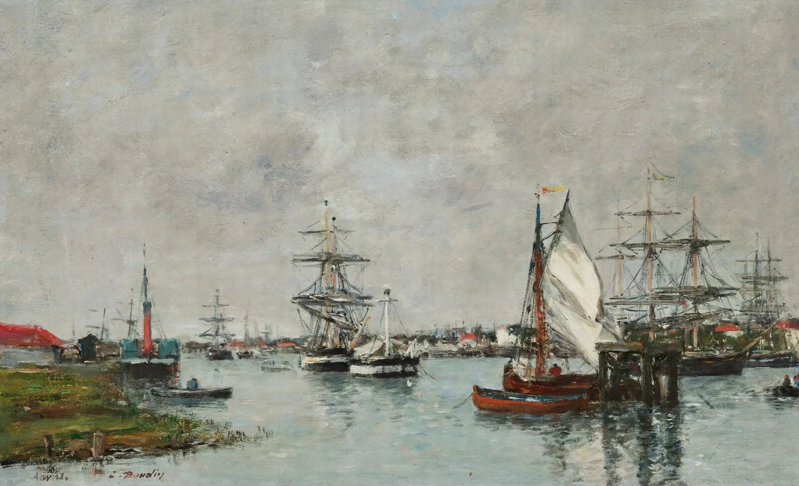 Port Danvers Wall Art by Eugène Boudin - Canvas Print