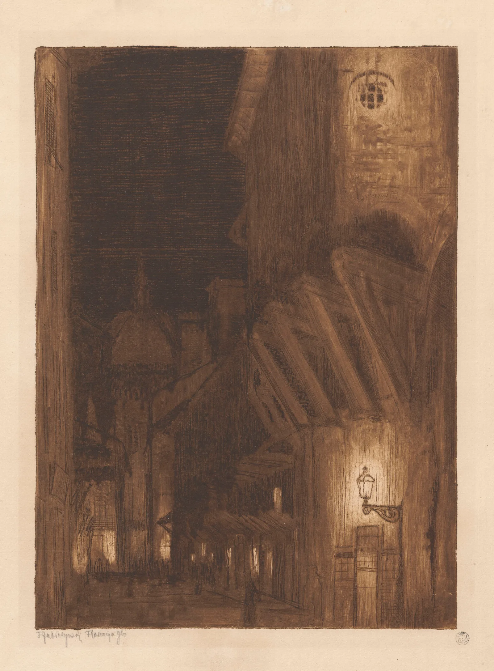 Street In Bologne Wall Art by Feliks Jabłczyński - Canvas Print
