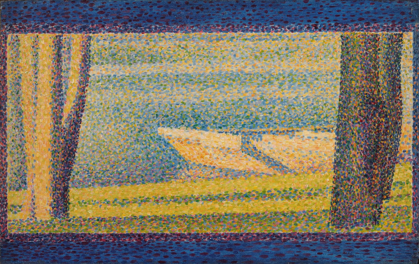 Moored Boats And Trees Wall Art by Georges Seurat - Canvas Print