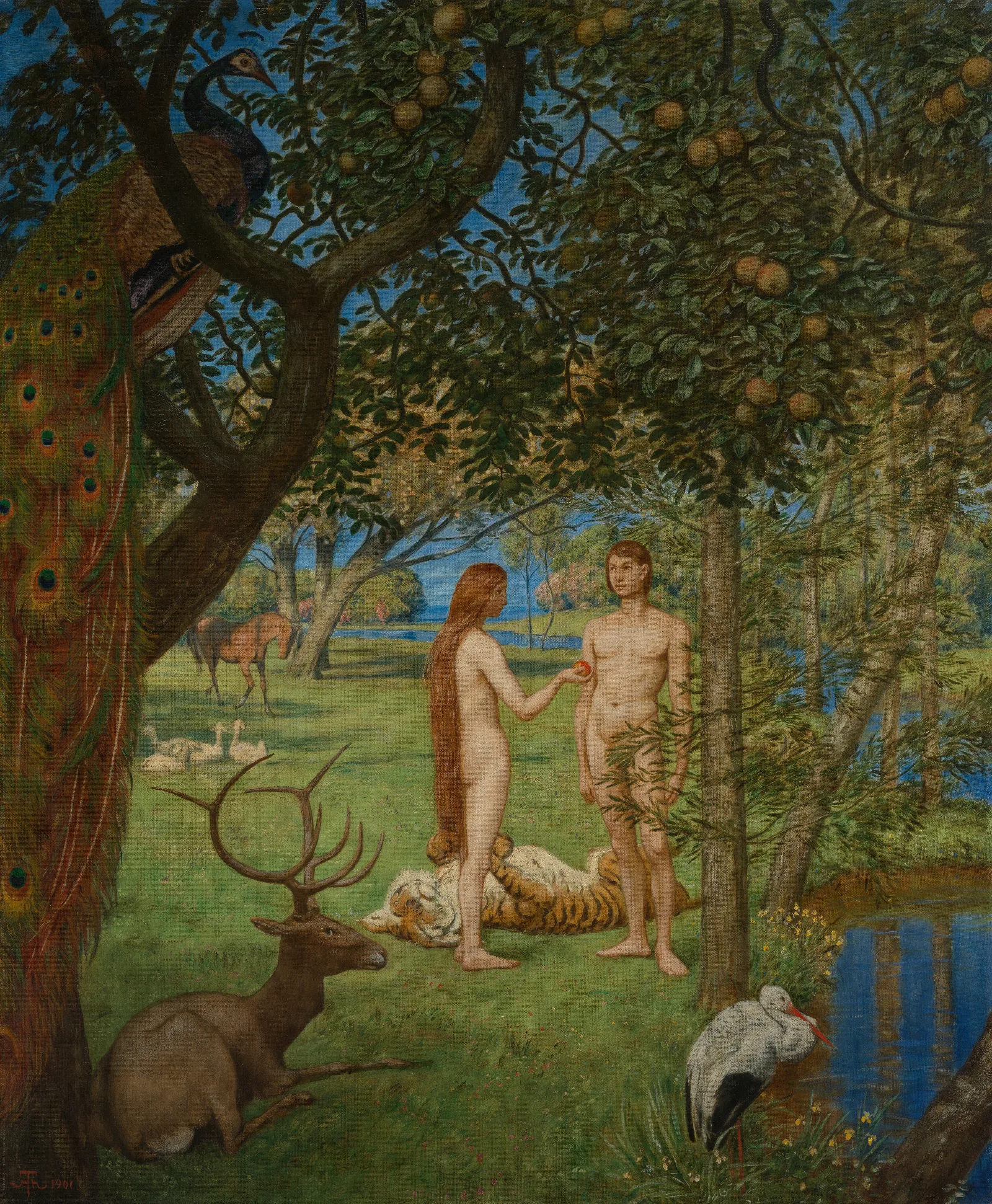 Das Paradies Wall Art by Hans Thoma - Canvas Print