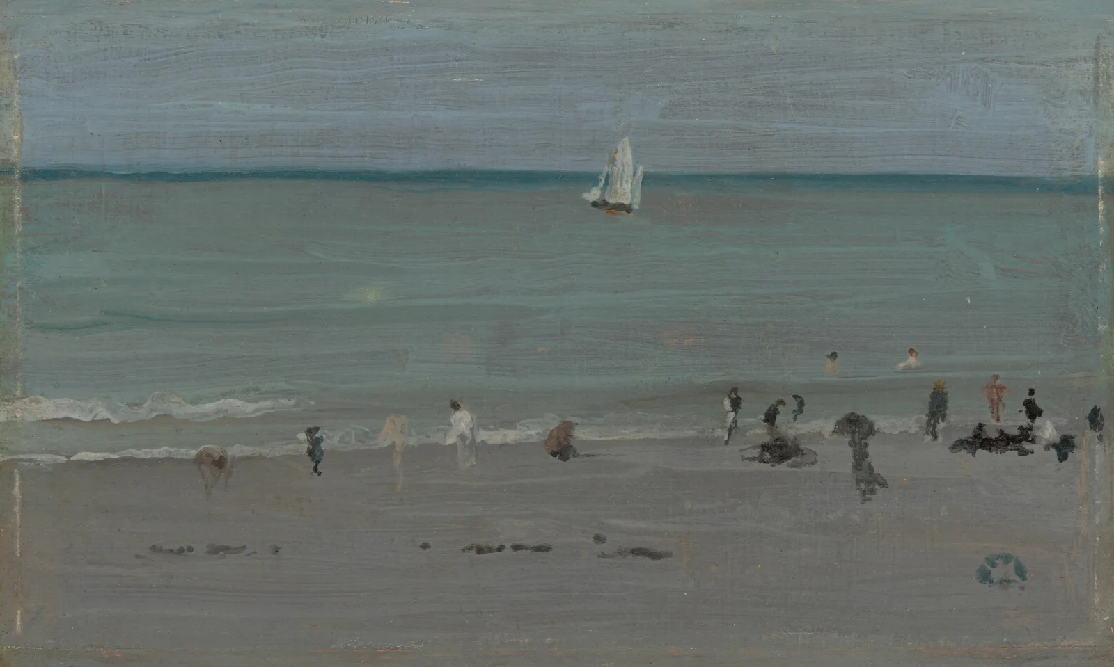 Coast Scene Bathers Wall Art by James Abbott McNeill Whistler - Canvas Print