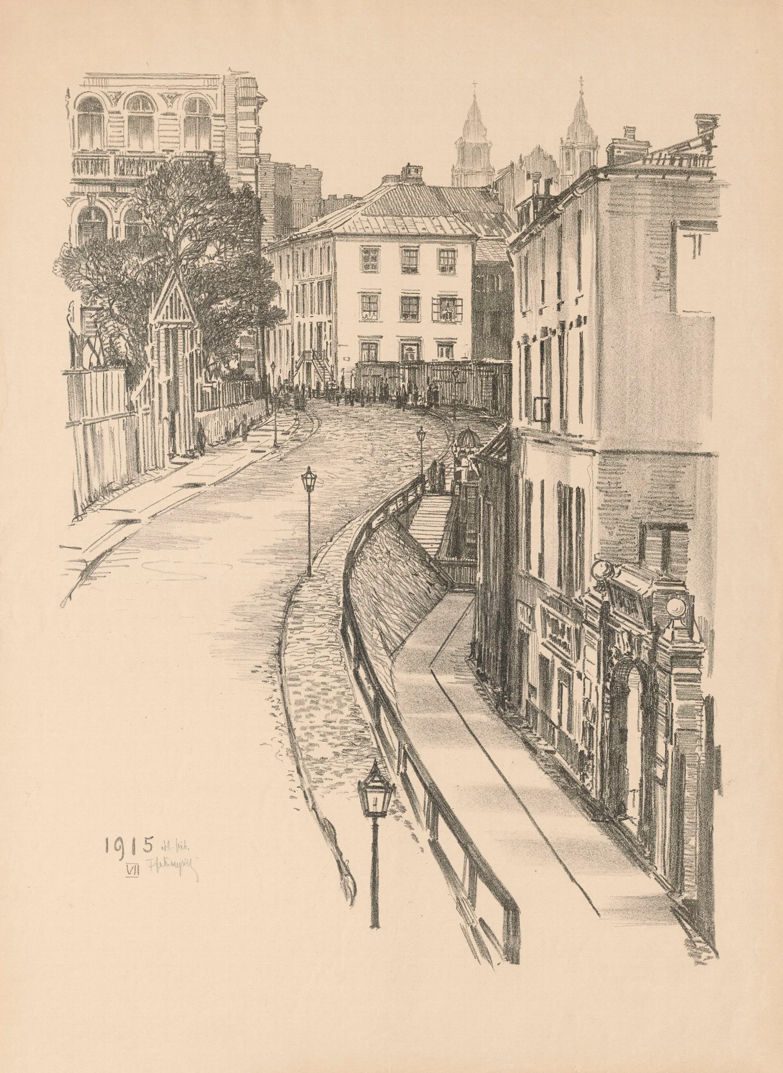 Obozna Street Wall Art by Feliks Jabłczyński - Canvas Print