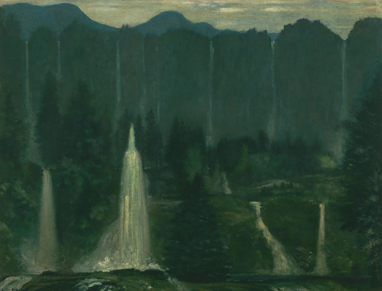 Many Waters Wall Art by Arthur Bowen Davies - Canvas Print