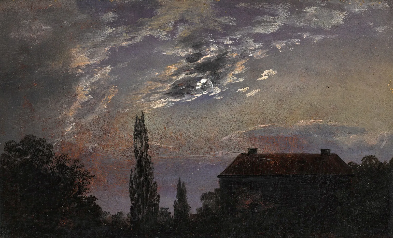 Moonlit Landscape 4 Wall Art by Johan Christian Dahl - Canvas Print