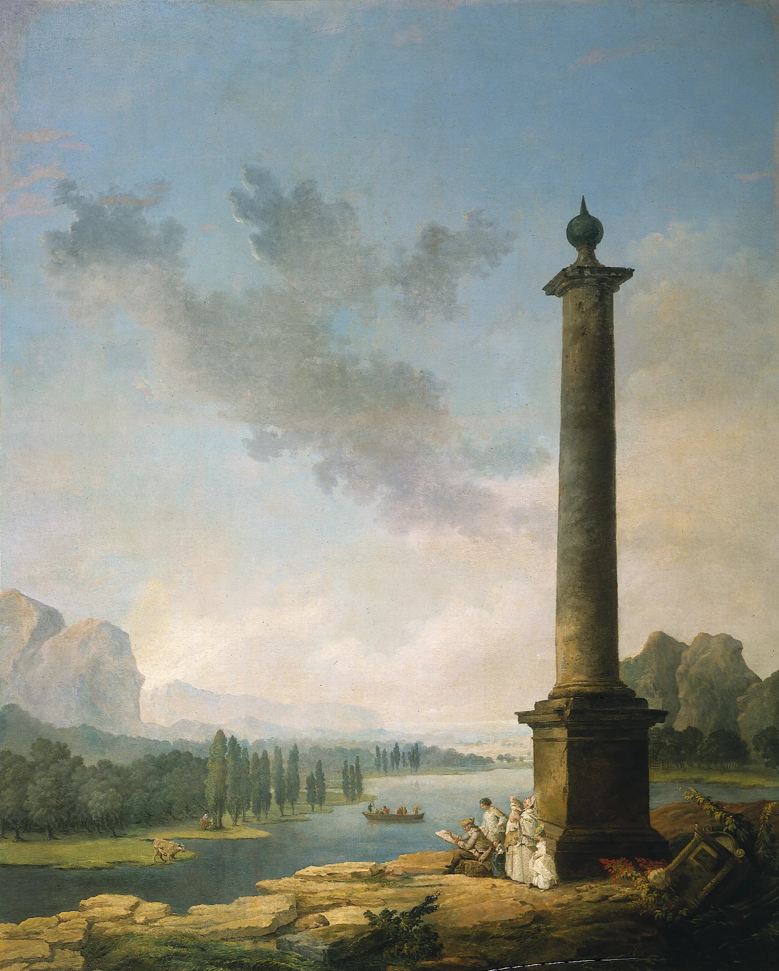 The Column Wall Art by Hubert Robert - Canvas Print