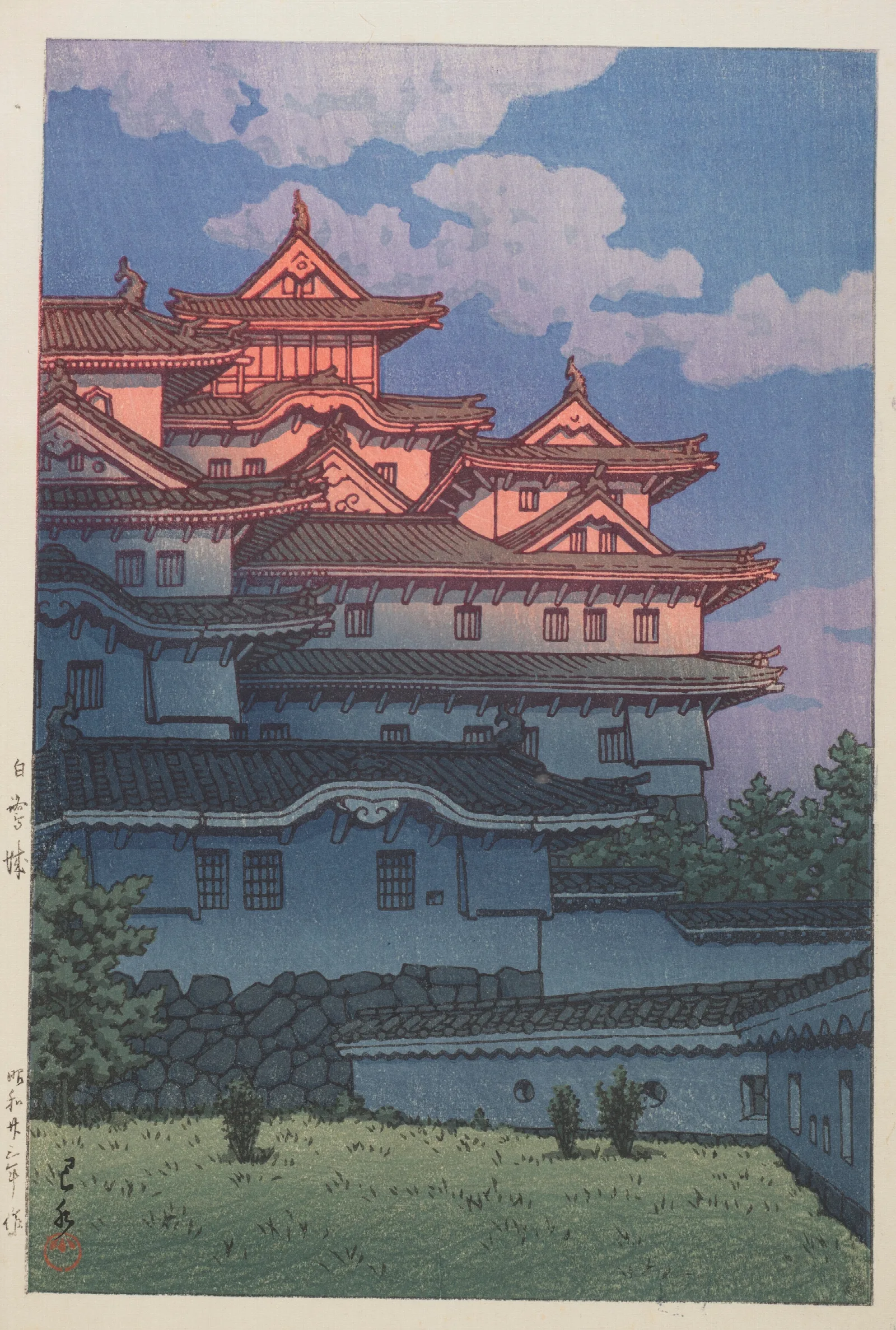 Shirasagijo Shirasagi Castle Wall Art by Kawase Hasui - Canvas Print