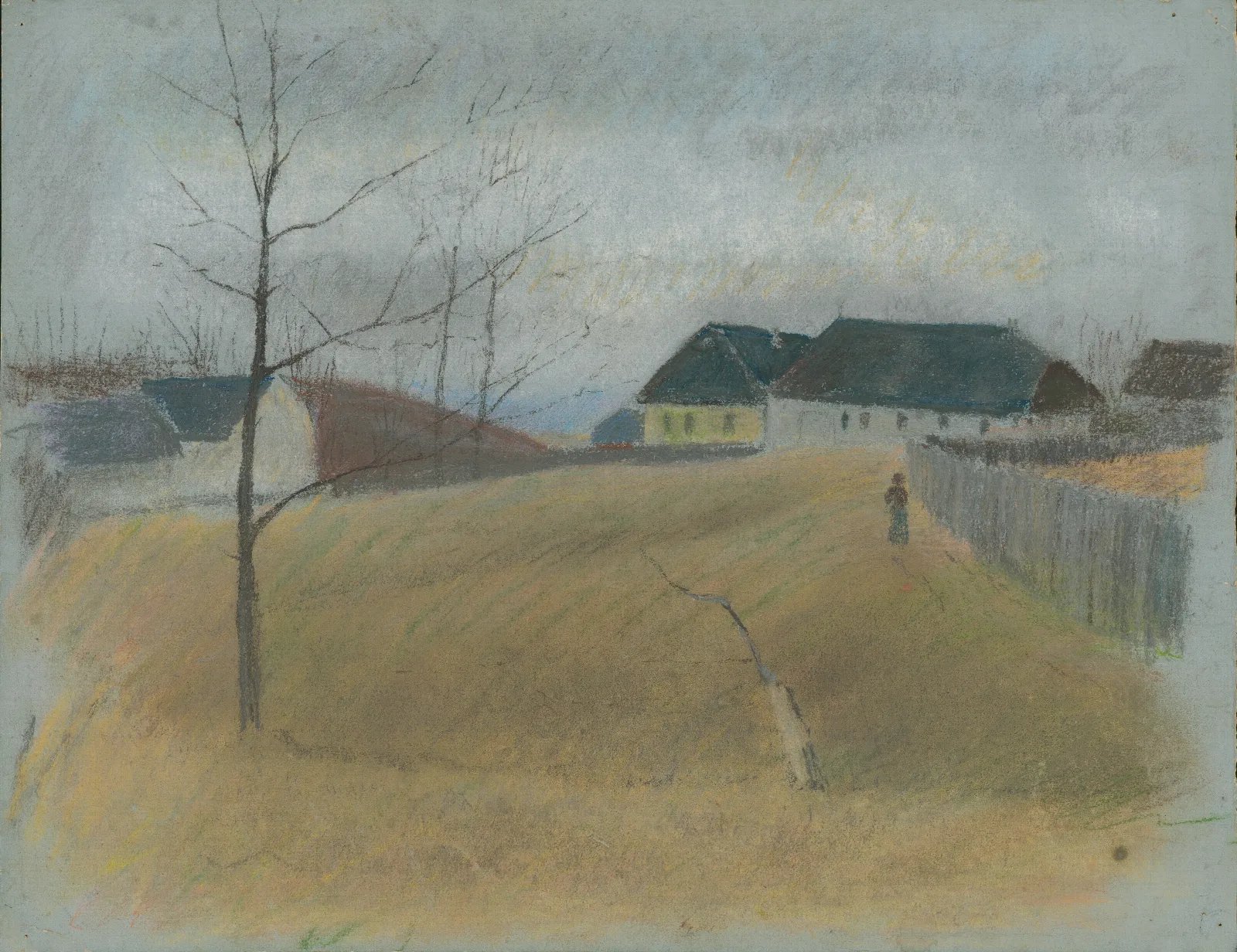 Na Konci Dediny Wall Art by Ladislav Mednyánszky - Canvas Print