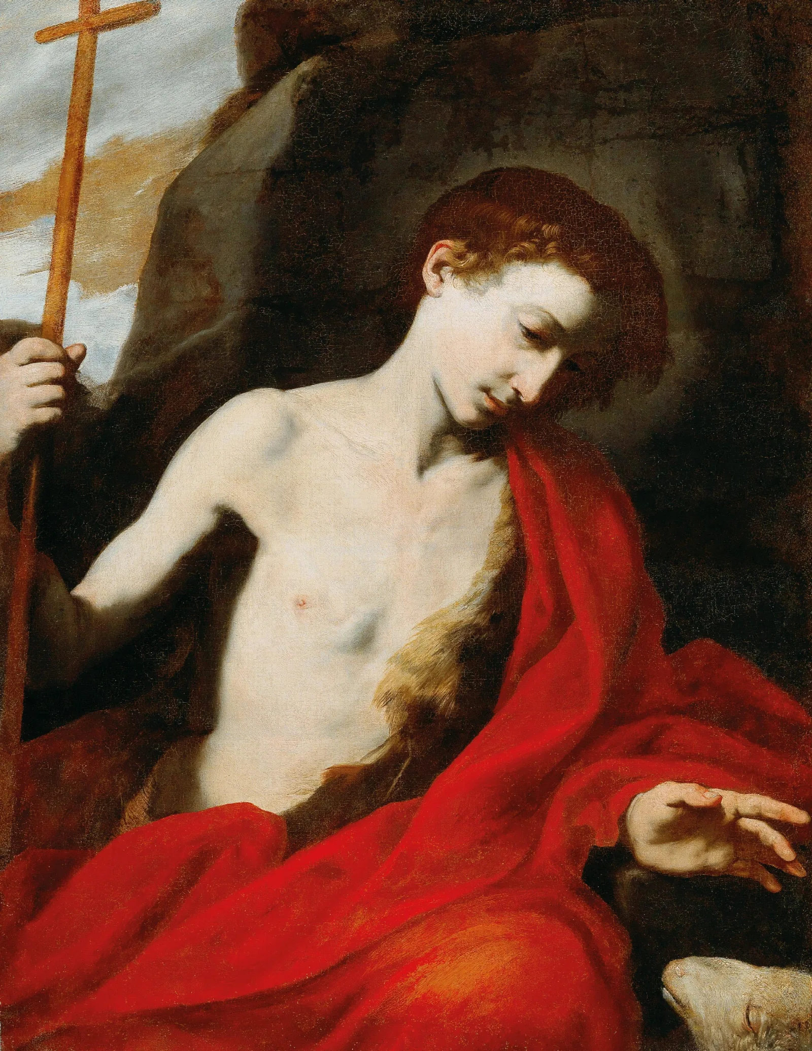 Saint John The Baptist 10 Wall Art by Jusepe de Ribera - Canvas Print