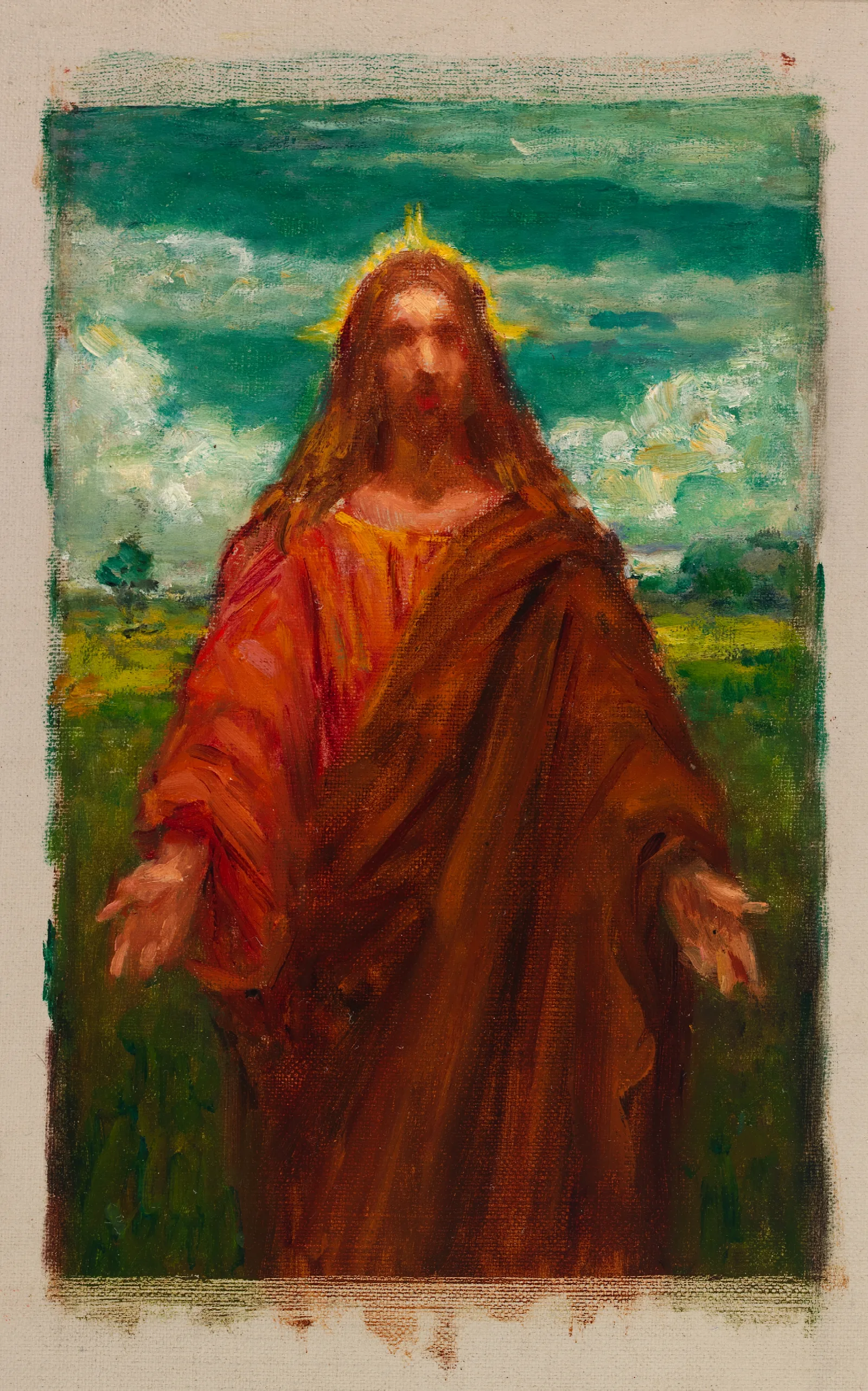 Study For Christ Wall Art by Kenyon Cox - Canvas Print