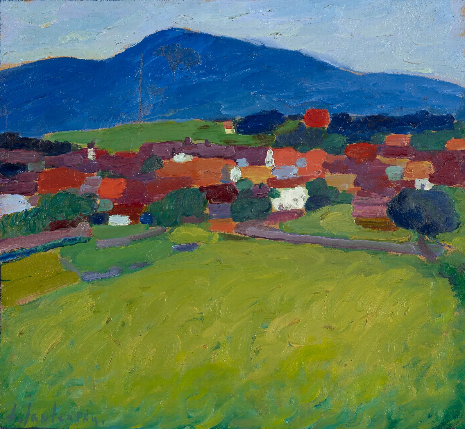 The Village Of Murnau Wall Art by Alexej von Jawlensky - Canvas Print